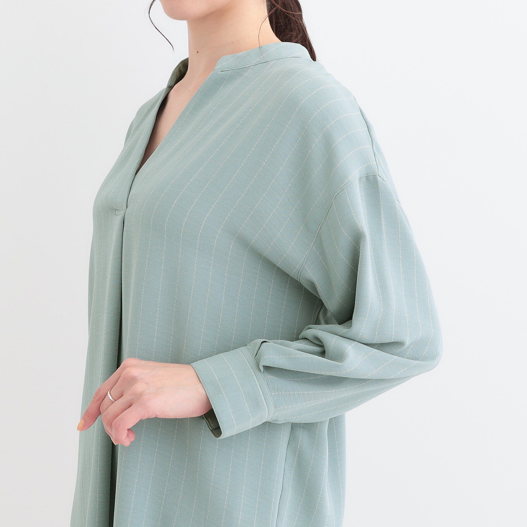 SHOO･LA･RUE「【洗える/S-LL】さらさらタッチが心地よい ゆったりチュニック」|チュニック|