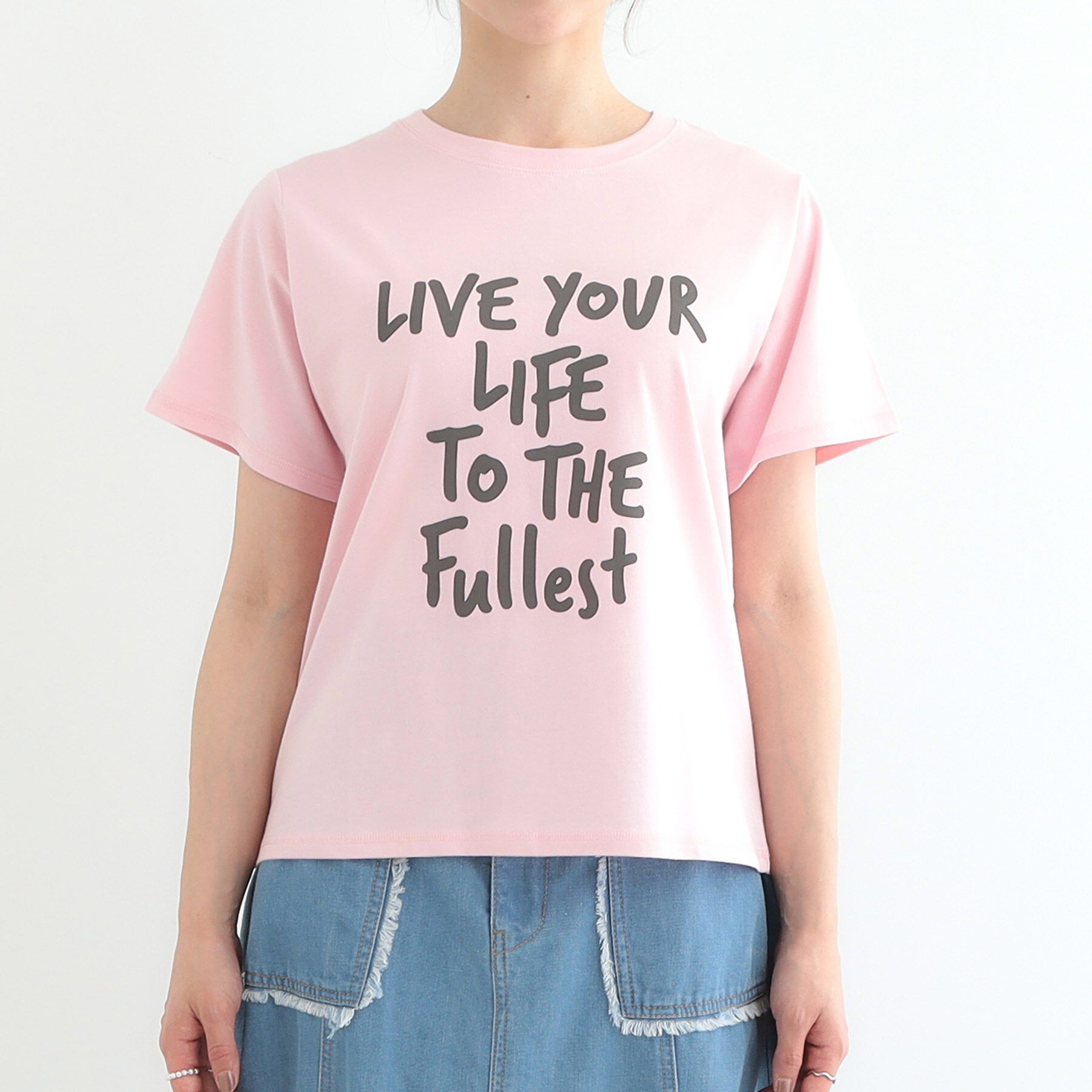 SHOO･LA･RUE「【洗える/S-LL】選べる4柄 プリントアソート ベーシックTシャツ」|Tシャツ・カットソー|