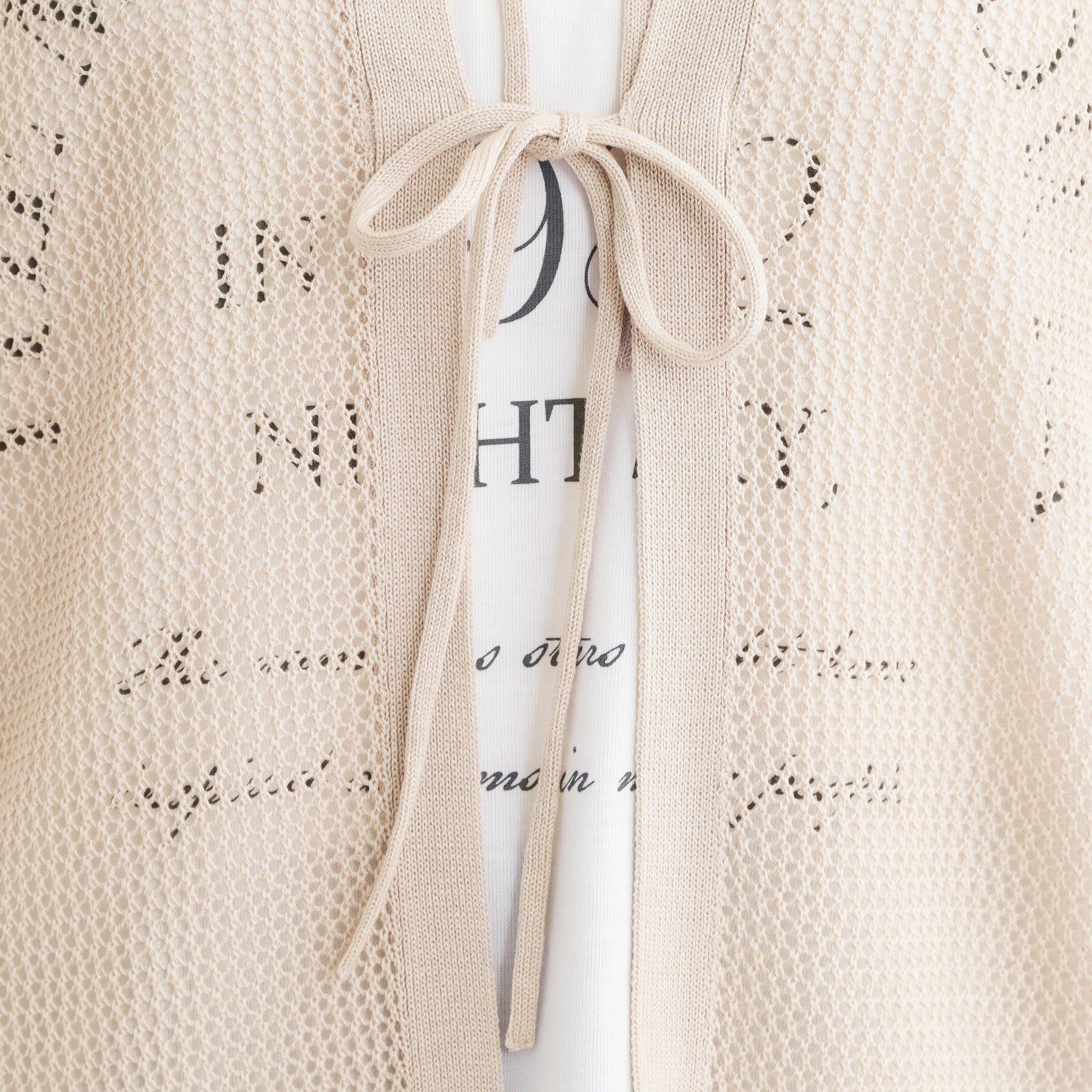 SHOO･LA･RUE「【S-LL/2点セット】前後2WAYで着られるメッシュニット＋ロゴTシャツ」|その他|