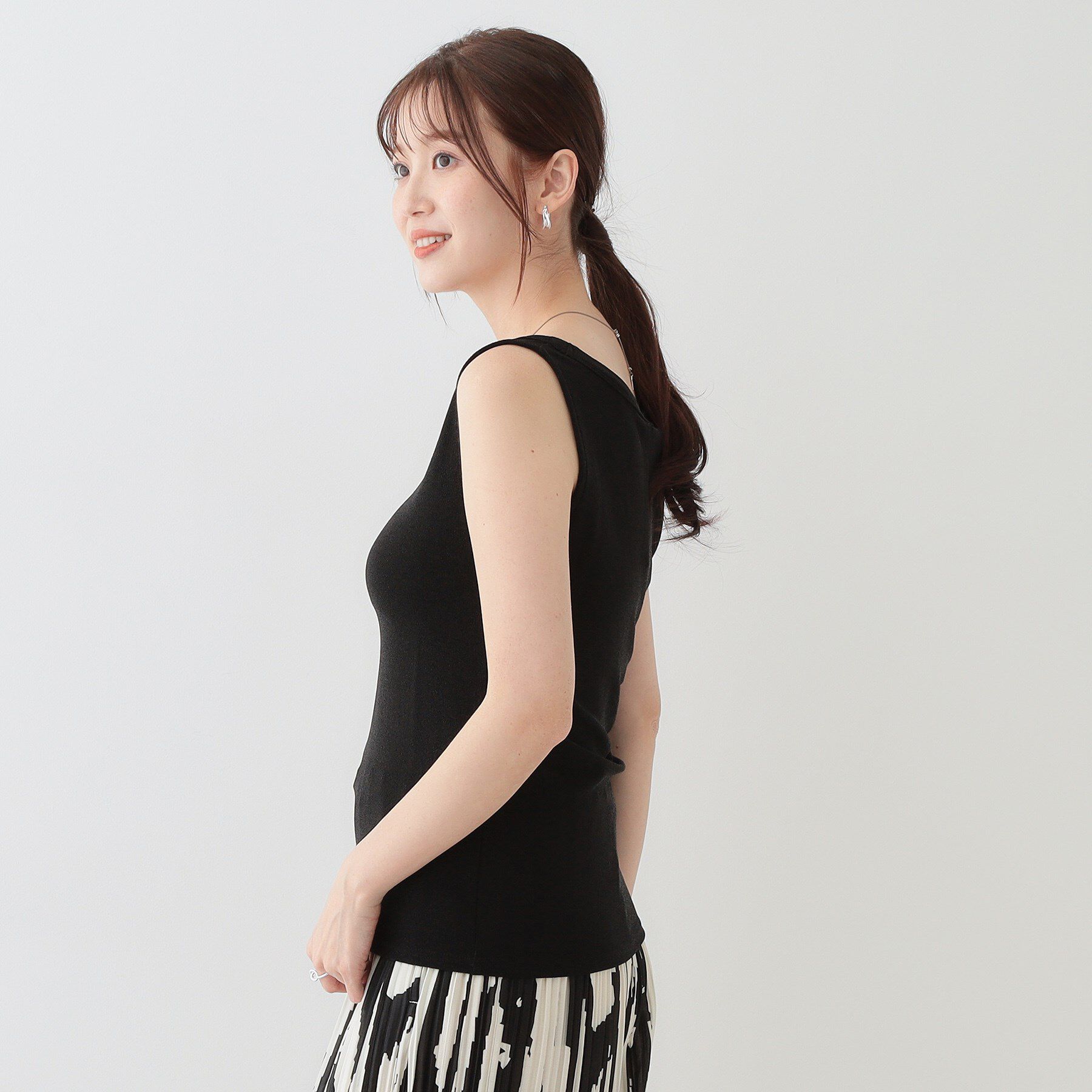 SHOO･LA･RUE「【高レビュー/S-LL】大人ヘルシーなスタイルに ラメタンクトップ」|キャミソール|