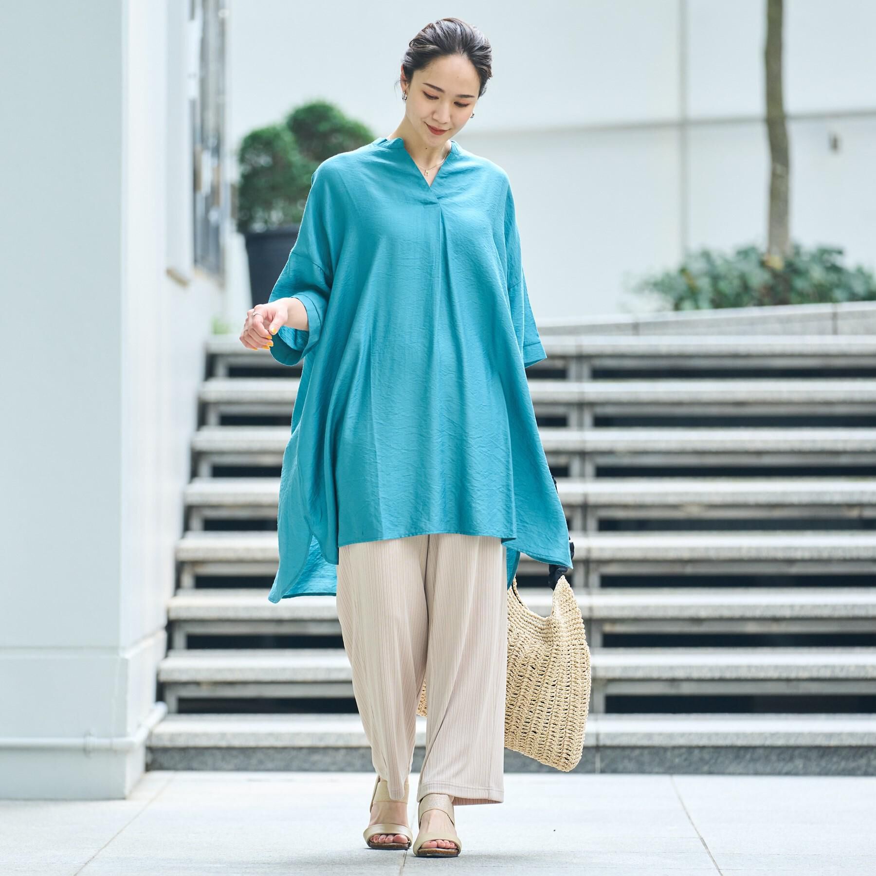 SHOO･LA･RUE「【S-LL】さらっと穿けて動きやすい リブイージーパンツ」|その他|