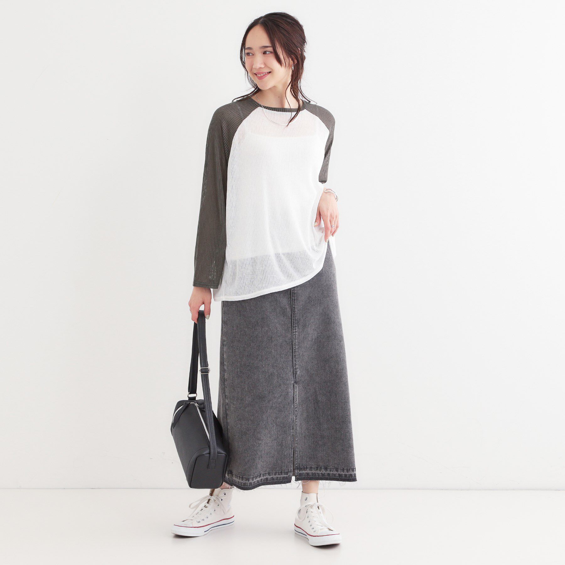 SHOO･LA･RUE「【S-LL】シアーラグランロンT」|Tシャツ・カットソー|