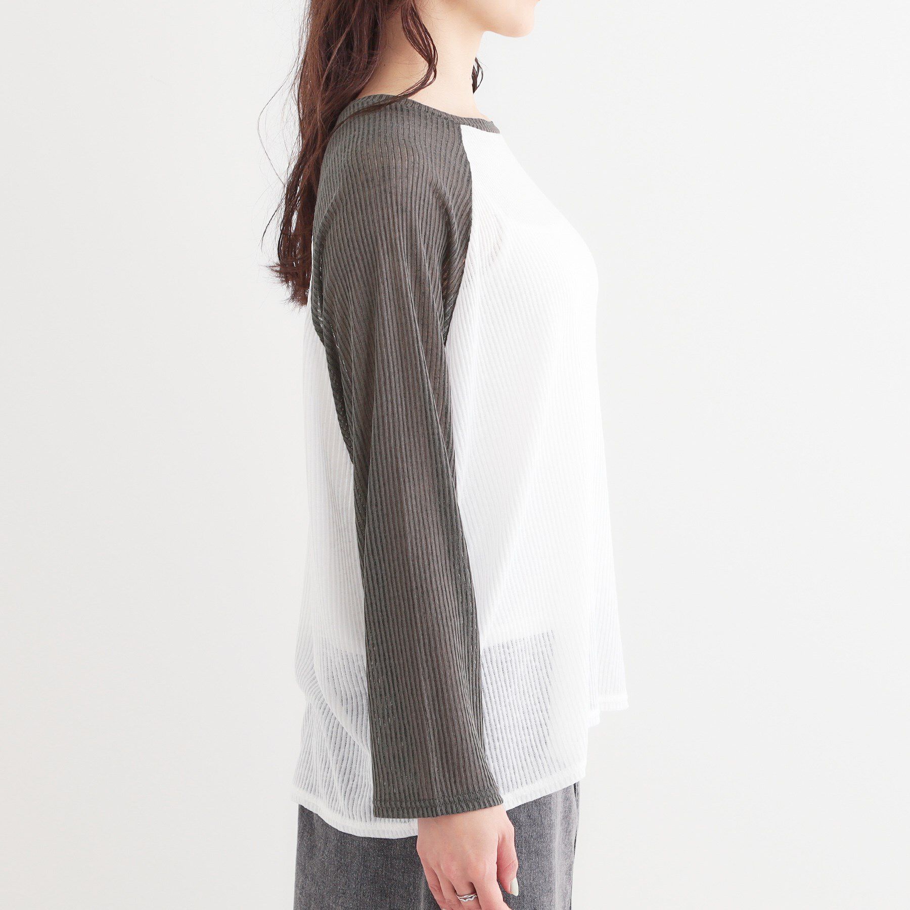 SHOO･LA･RUE「【S-LL】シアーラグランロンT」|Tシャツ・カットソー|