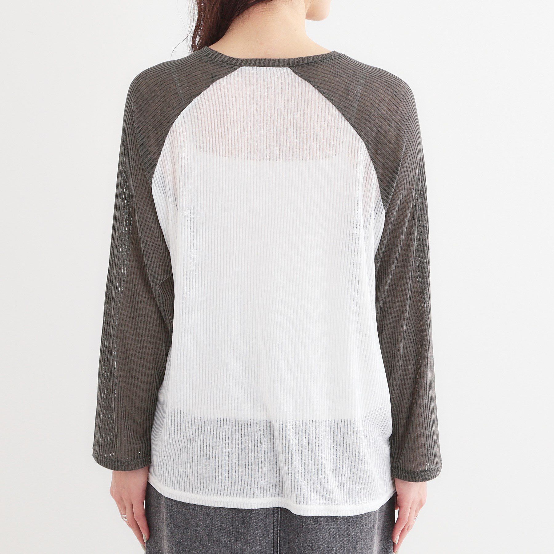 SHOO･LA･RUE「【S-LL】シアーラグランロンT」|Tシャツ・カットソー|