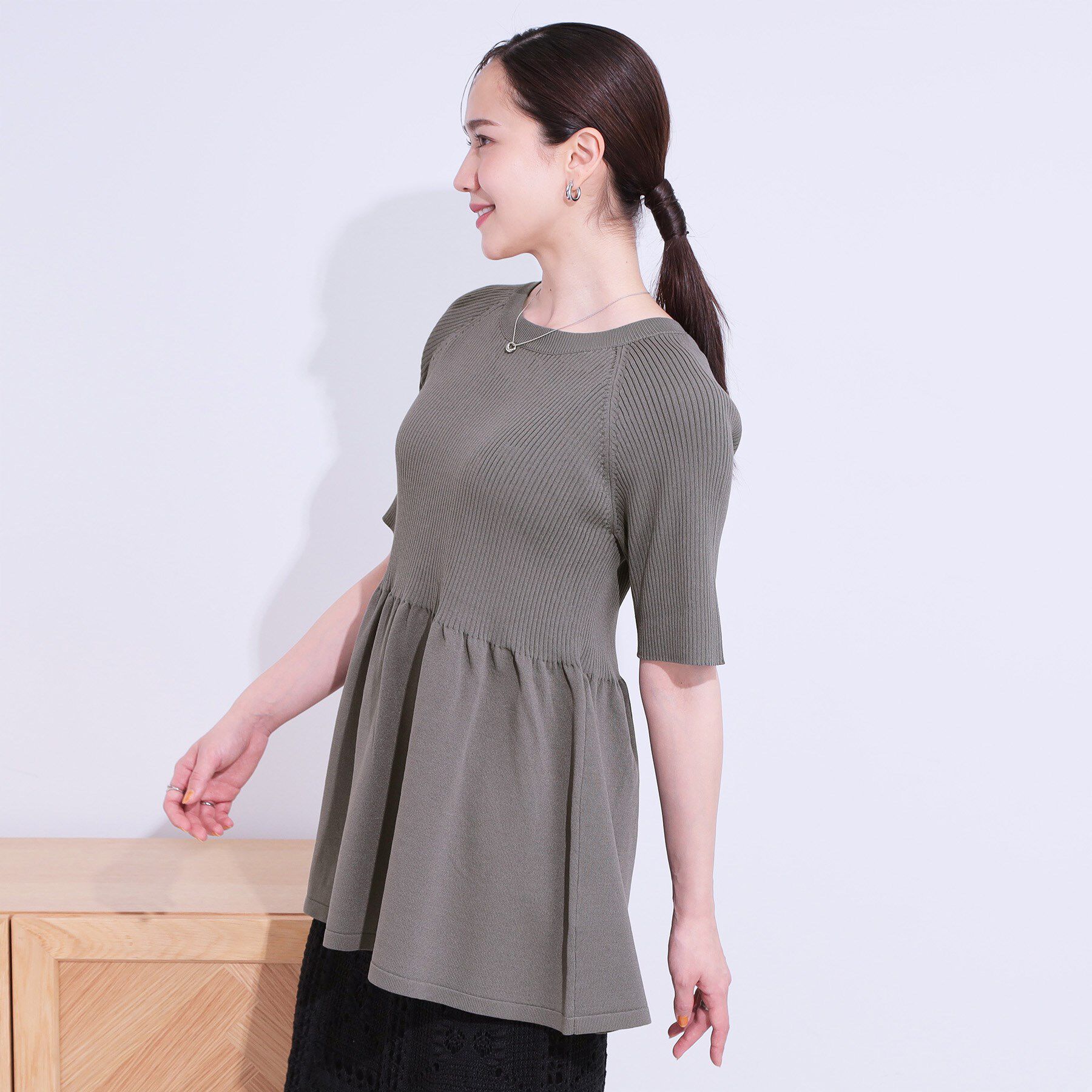 SHOO･LA･RUE「ペプラムニットトップス」|ニット・セーター|