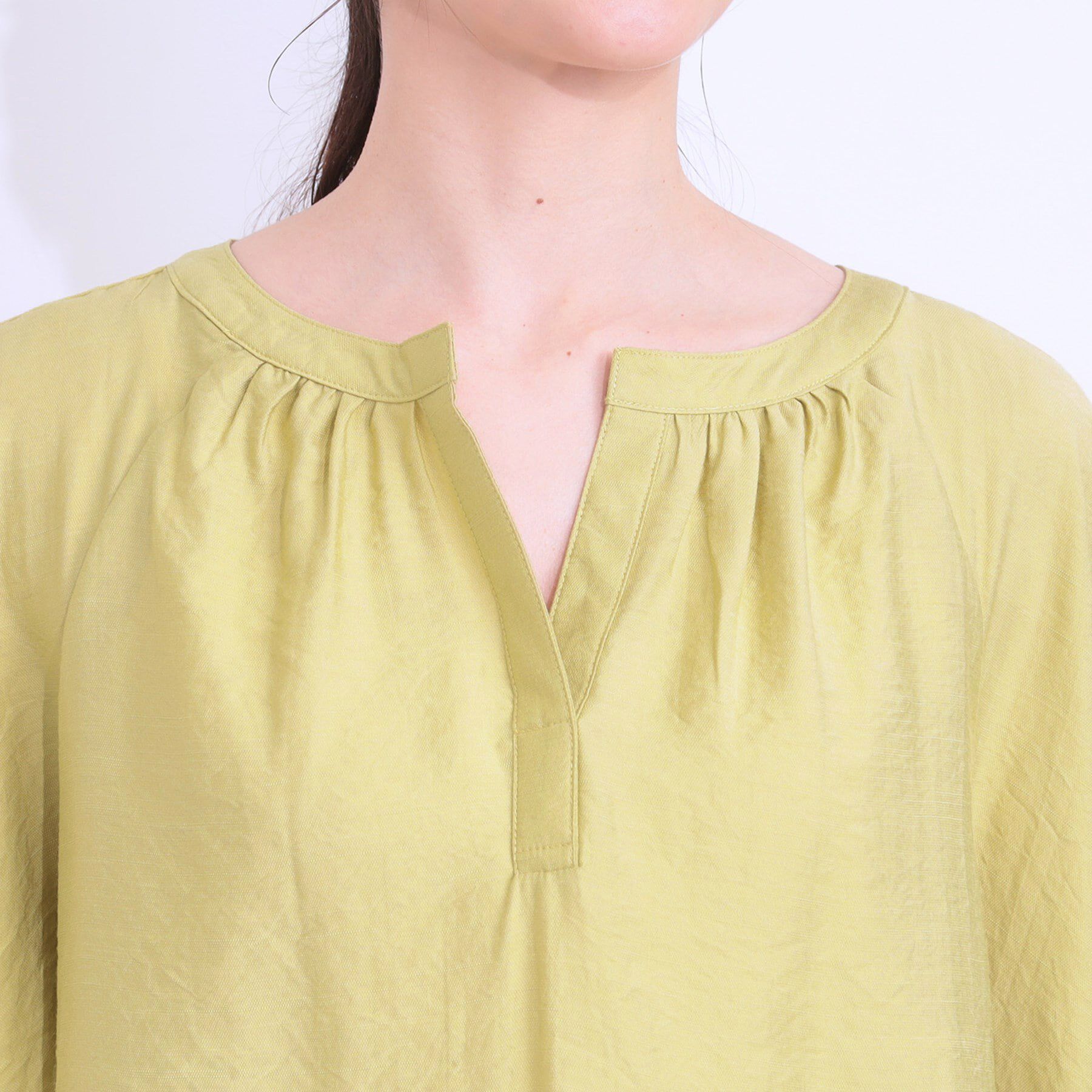 SHOO･LA･RUE「【洗える/ひんやり】涼しく体型カバー お袖フレア ドレープブラウス」|シャツ・ブラウス|