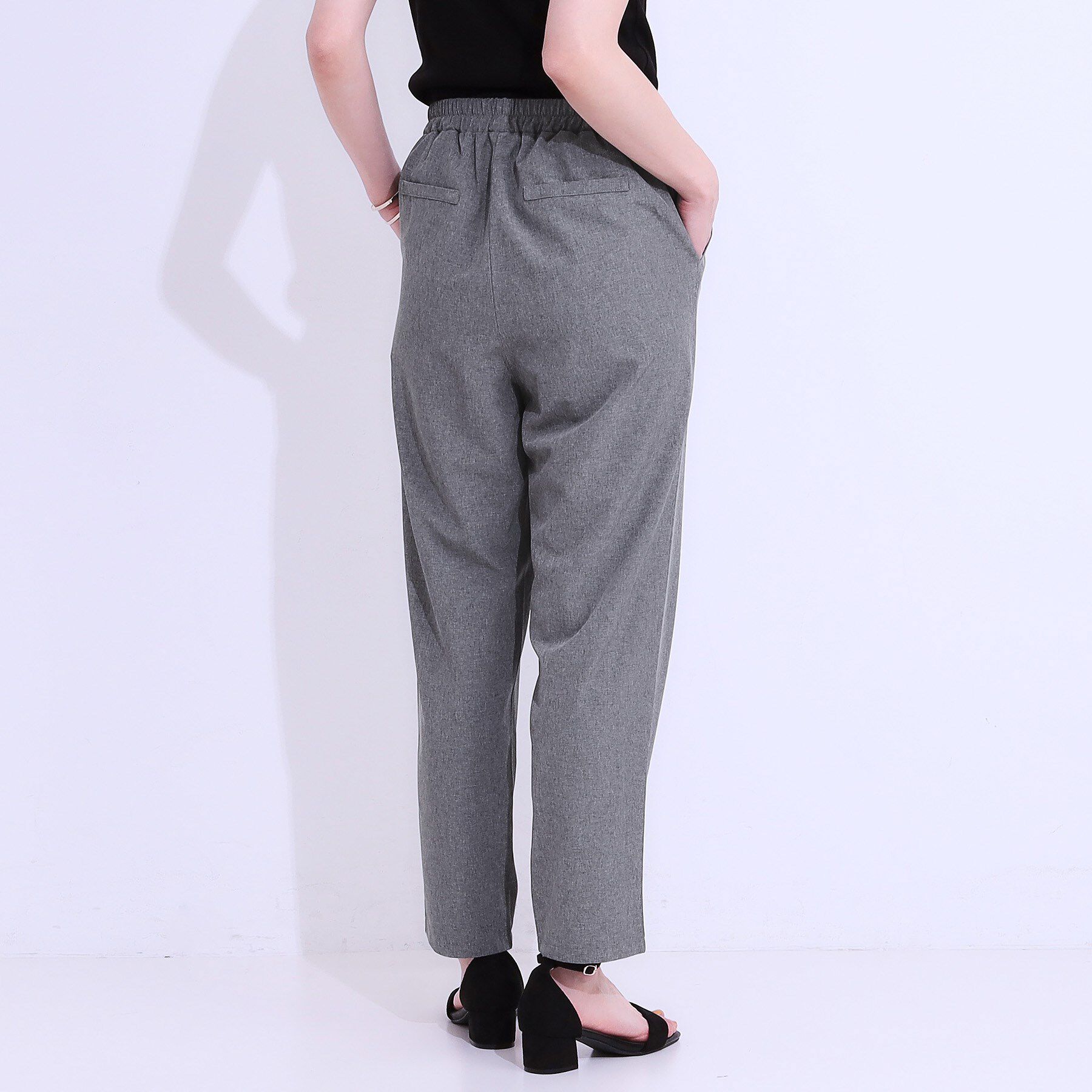 SHOO･LA･RUE「【SS-3L/ひんやり/吸水速乾/UV】軽量でさらりと穿ける テーパードパンツ」|その他|