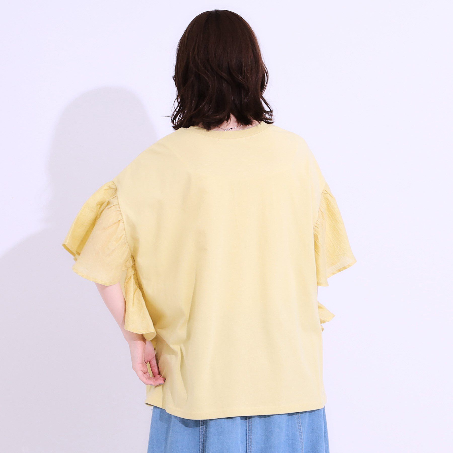 SHOO･LA･RUE「【S-LL】リメイク風 ポンチョデザインTシャツ」|Tシャツ・カットソー|