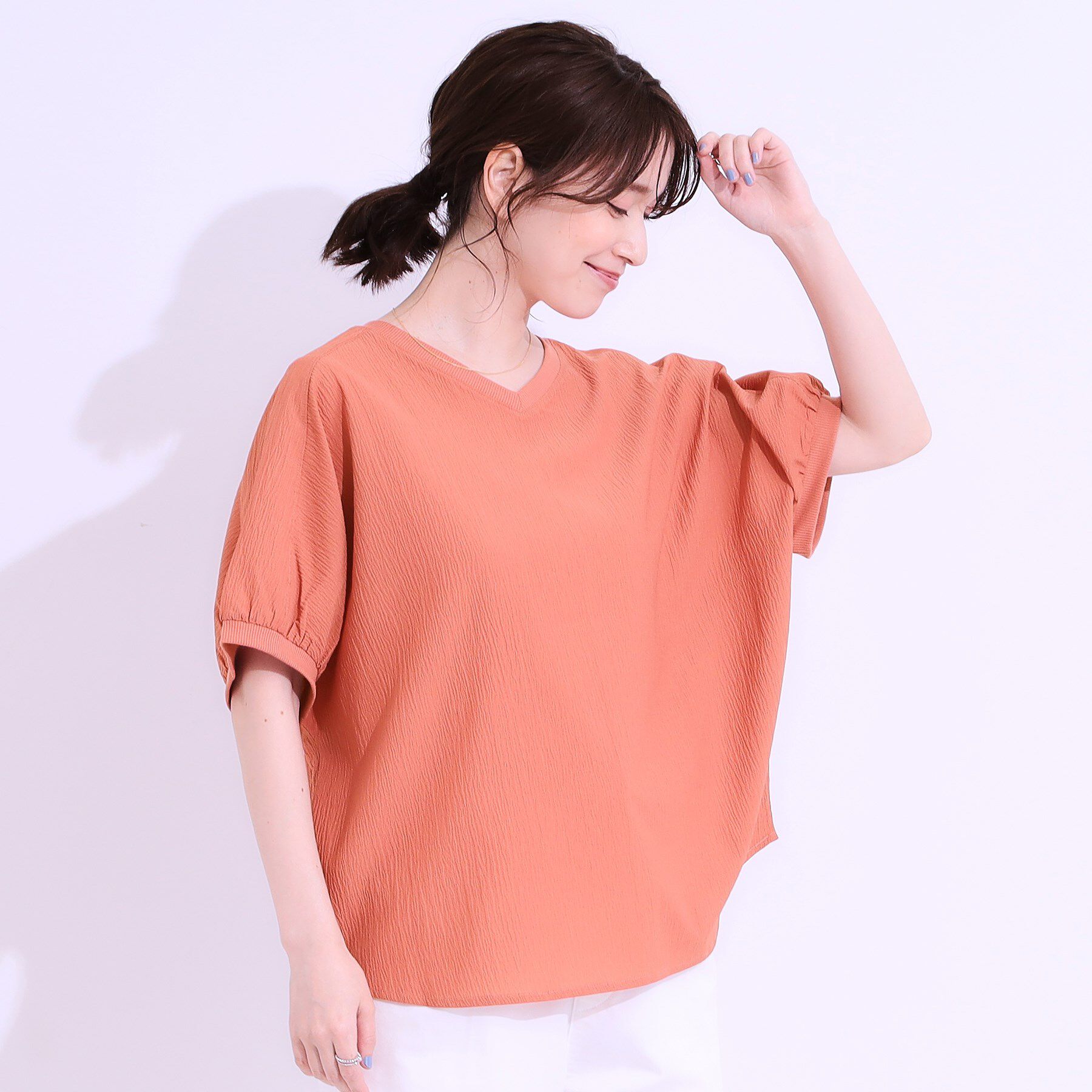 SHOO･LA･RUE「【洗える/前後2WAY】涼しく軽やかな アソートドルマンブラウス」|シャツ・ブラウス|