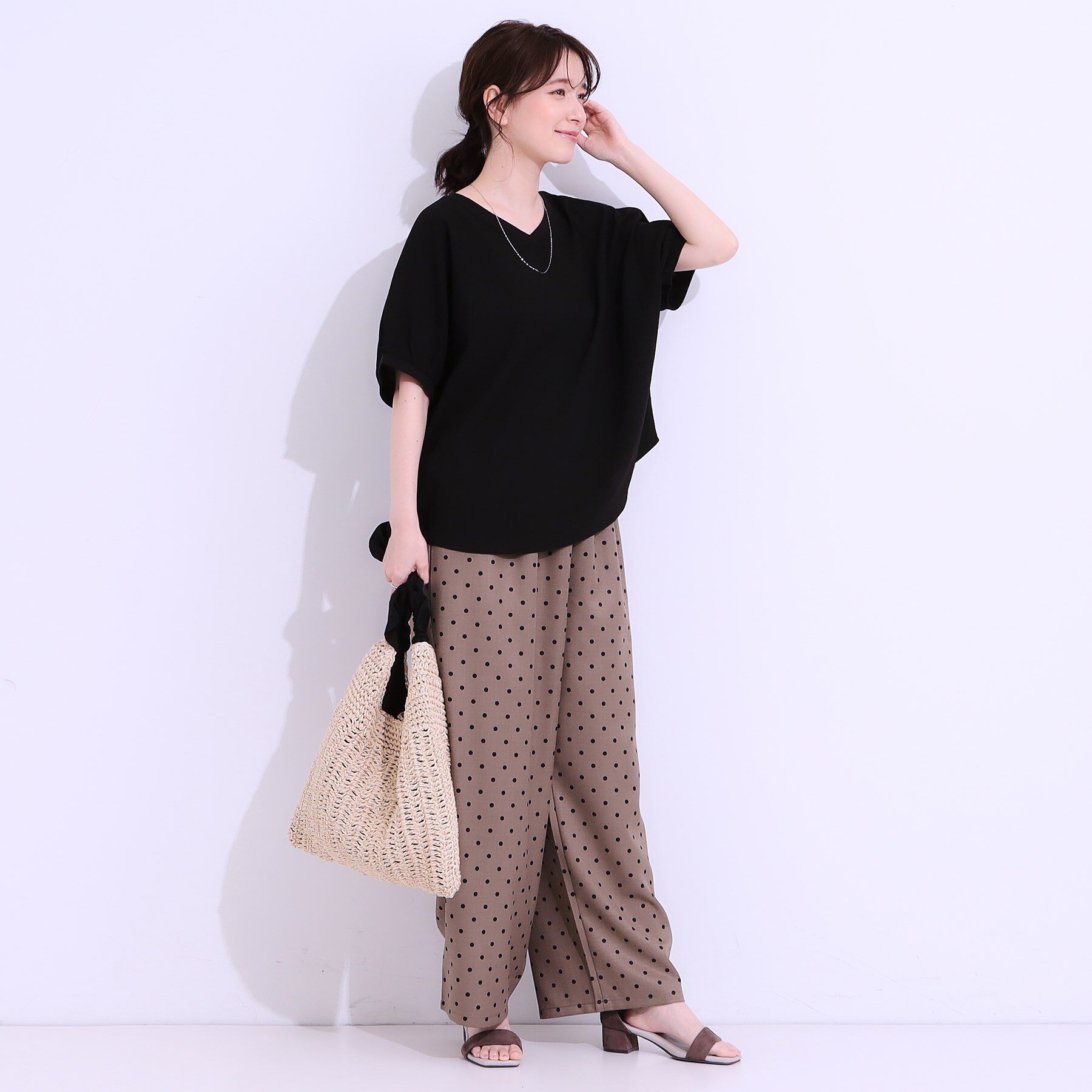 SHOO･LA･RUE「【洗える/前後2WAY】涼しく軽やかな アソートドルマンブラウス」|シャツ・ブラウス|