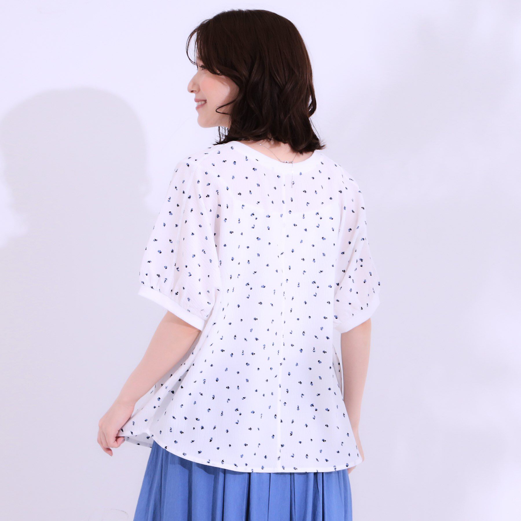 SHOO･LA･RUE「【洗える/前後2WAY】涼しく軽やかな アソートドルマンブラウス」|シャツ・ブラウス|