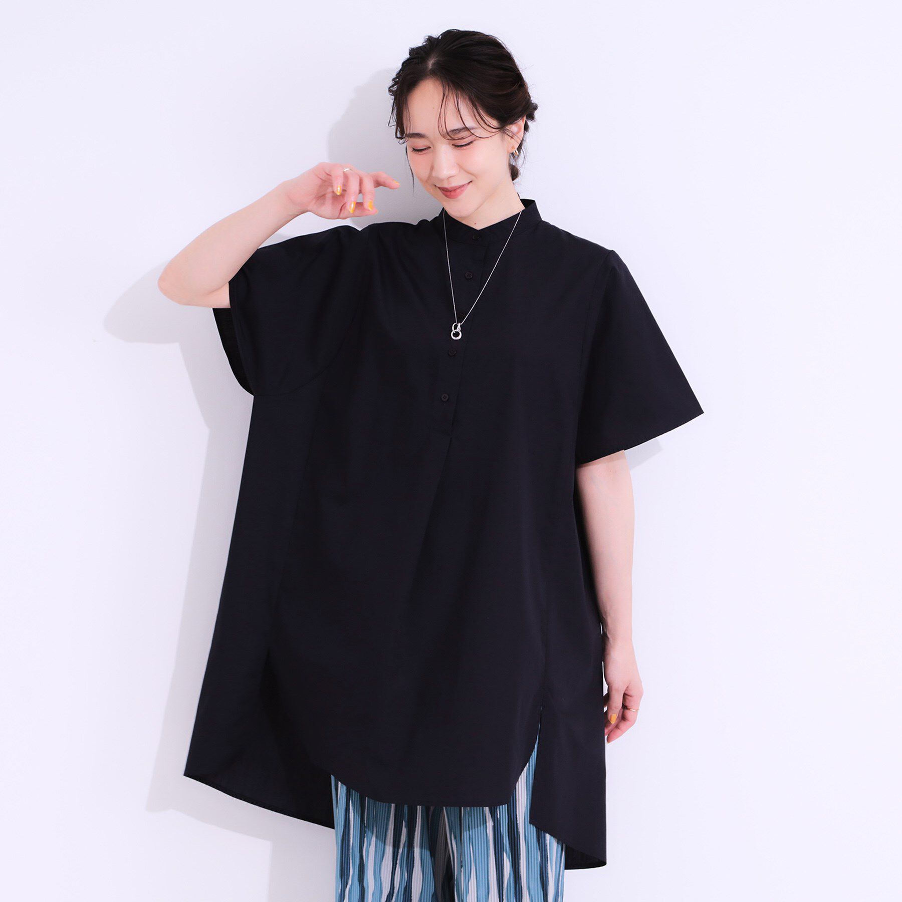 SHOO･LA･RUE「【洗える】体型きれい見え チュニックワンピース」|チュニック|