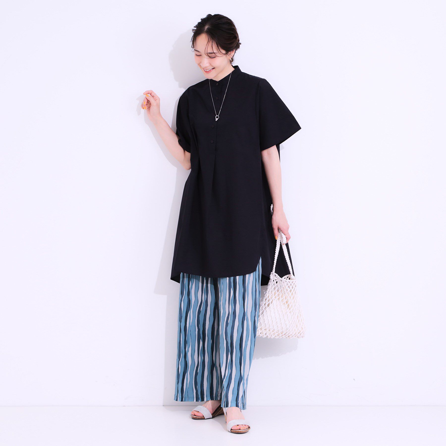 SHOO･LA･RUE「【洗える】体型きれい見え チュニックワンピース」|チュニック|