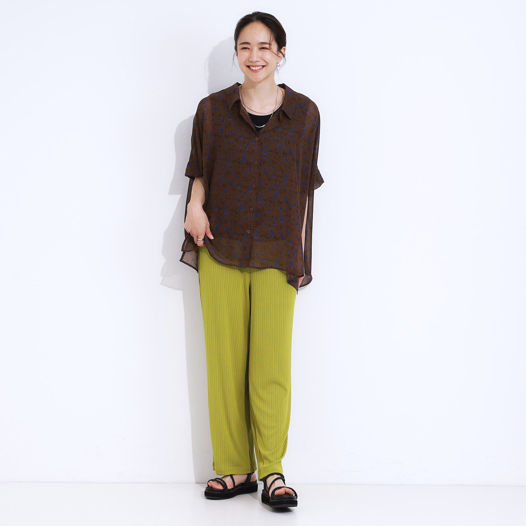 SHOO･LA･RUE「大人のシアー感 ゆるさらポンチョシャツ」|シャツ・ブラウス|