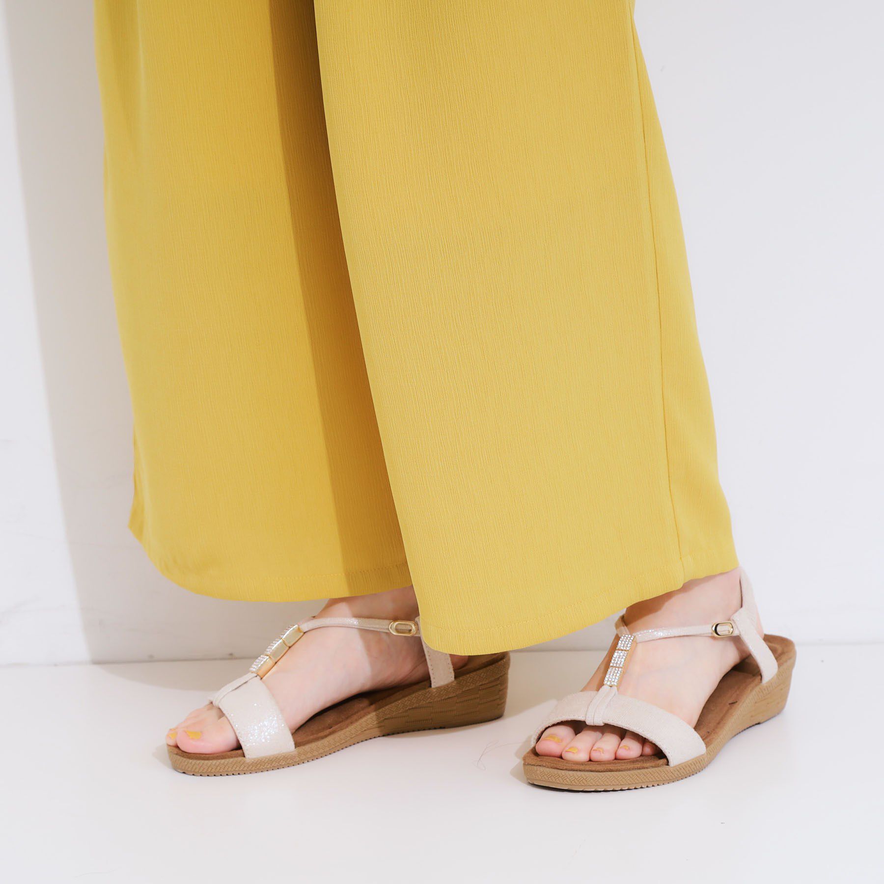 SHOO･LA･RUE「【S-LL/ひんやり】さらりと涼やか イージーワイドパンツ」|その他|