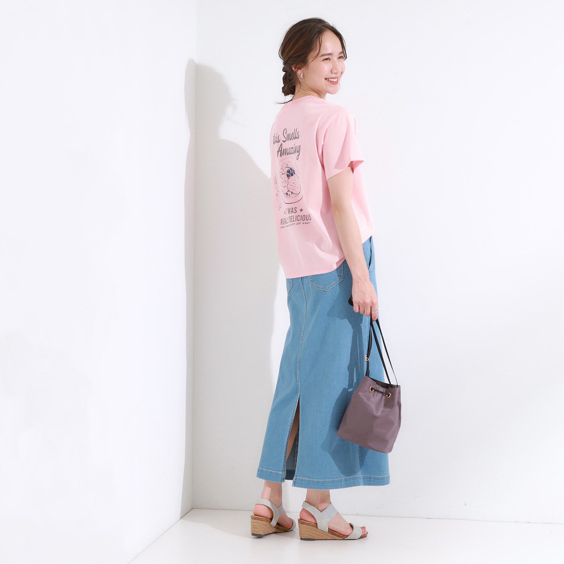 SHOO･LA･RUE「【S-LL/ひんやり/汗ジミ軽減/UVカット】グラフィックアソートTシャツ」|Tシャツ・カットソー|