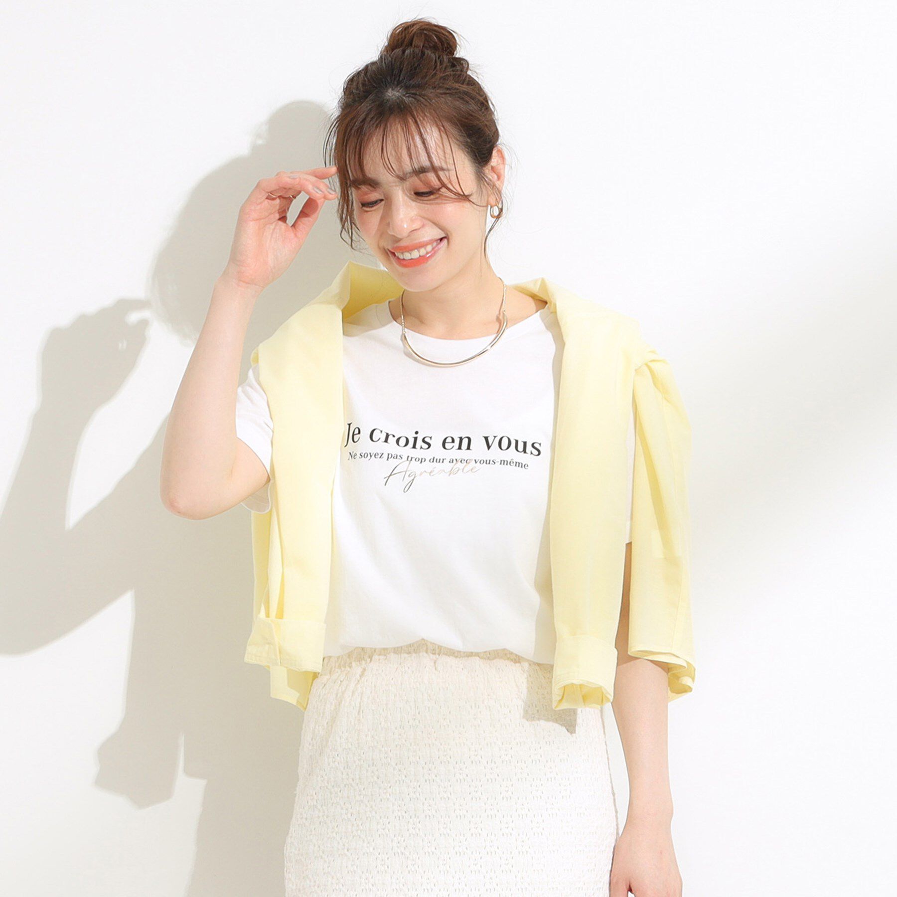 SHOO･LA･RUE「【2点セット】着回しいろいろ ジレ＋ロゴTシャツ」|その他|