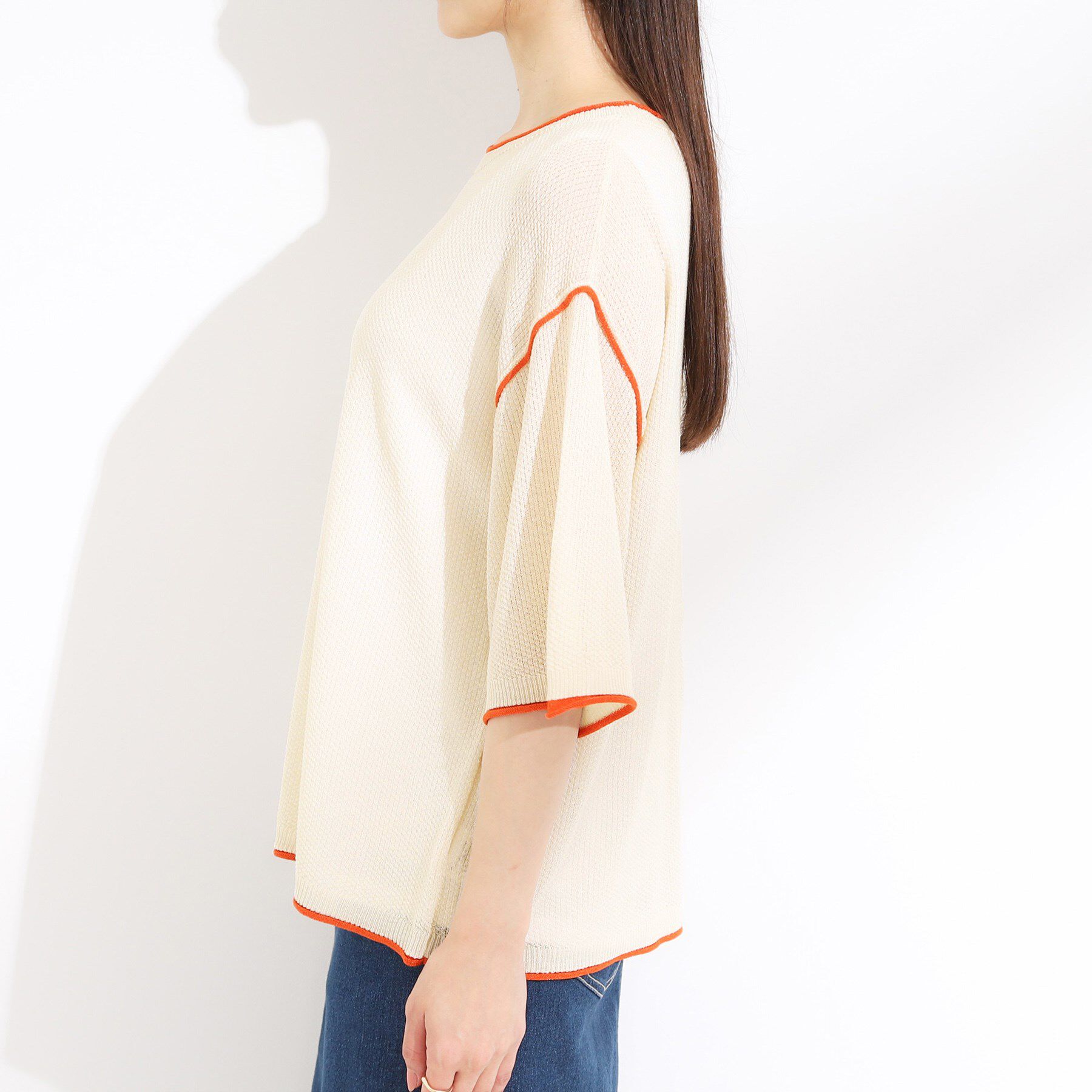 SHOO･LA･RUE「【S-LL/2点セット】配色使いがアクセント 半袖ニット+タンクトップ」|その他|