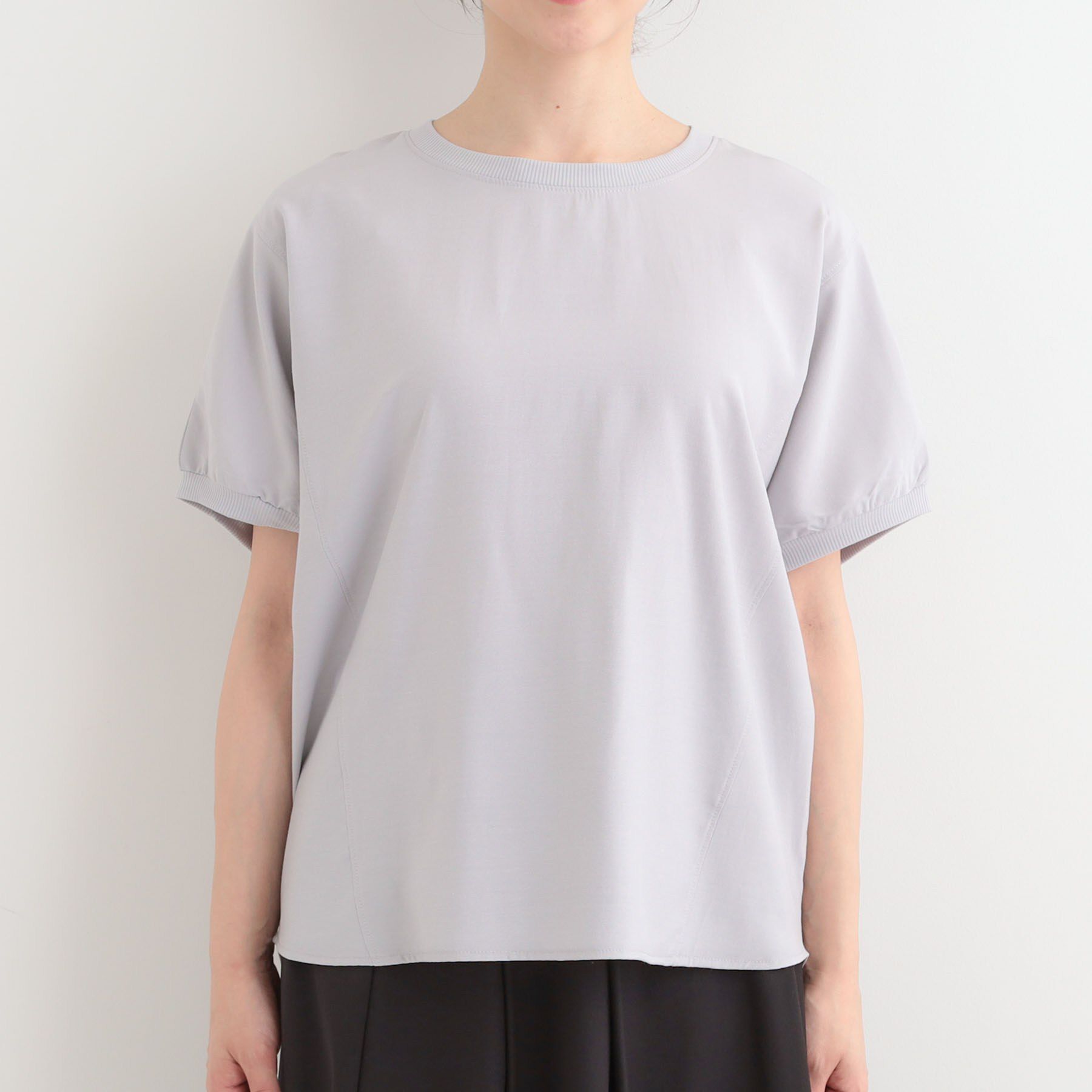 SHOO･LA･RUE「【ひんやり/洗濯後しわになりにくい】リブ切り替えドルマンブラウス」|シャツ・ブラウス|