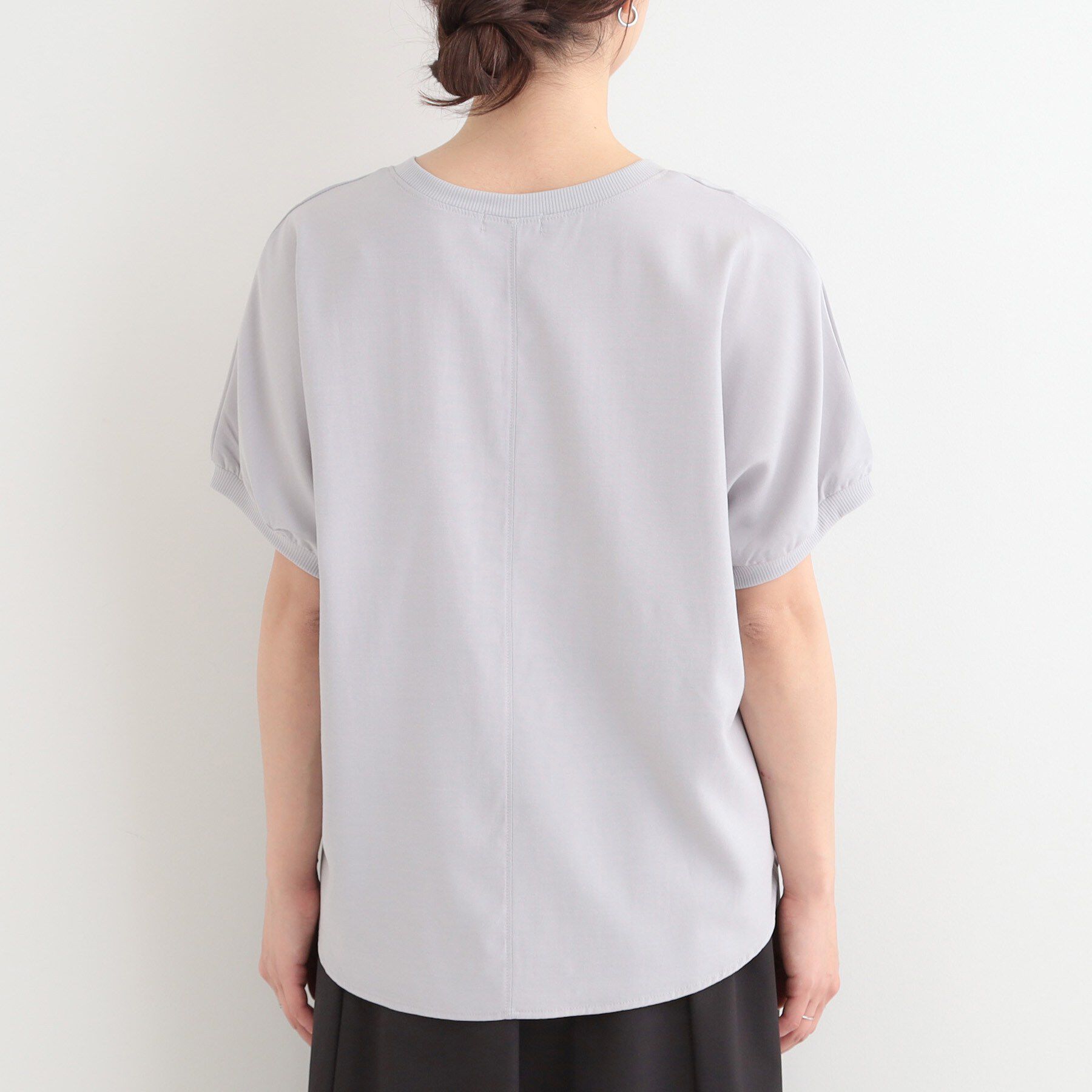 SHOO･LA･RUE「【ひんやり/洗濯後しわになりにくい】リブ切り替えドルマンブラウス」|シャツ・ブラウス|