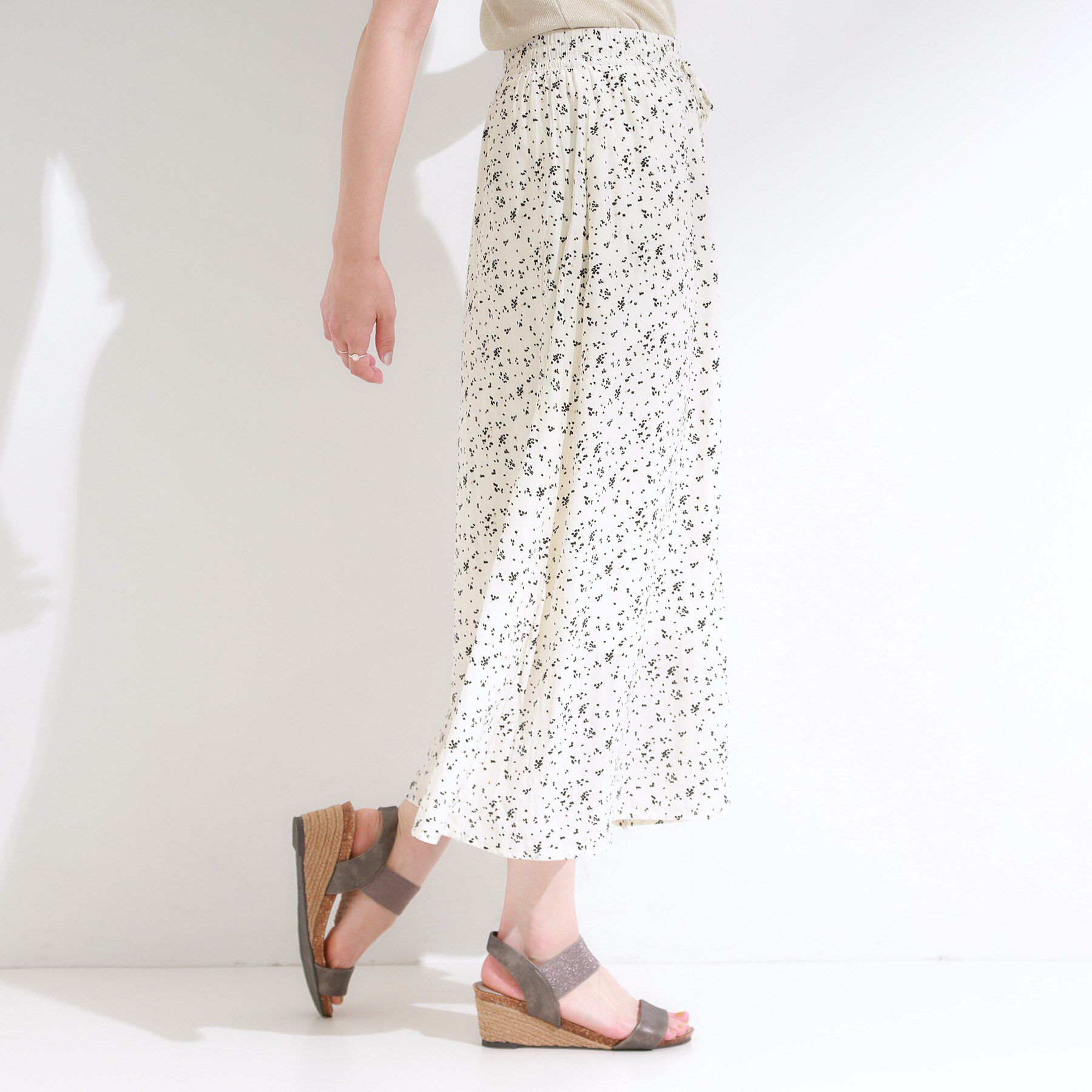 SHOO･LA･RUE「【S-LL/裏地ひんやり】スカート見えで上品に マットサテンスカーチョ」|その他|