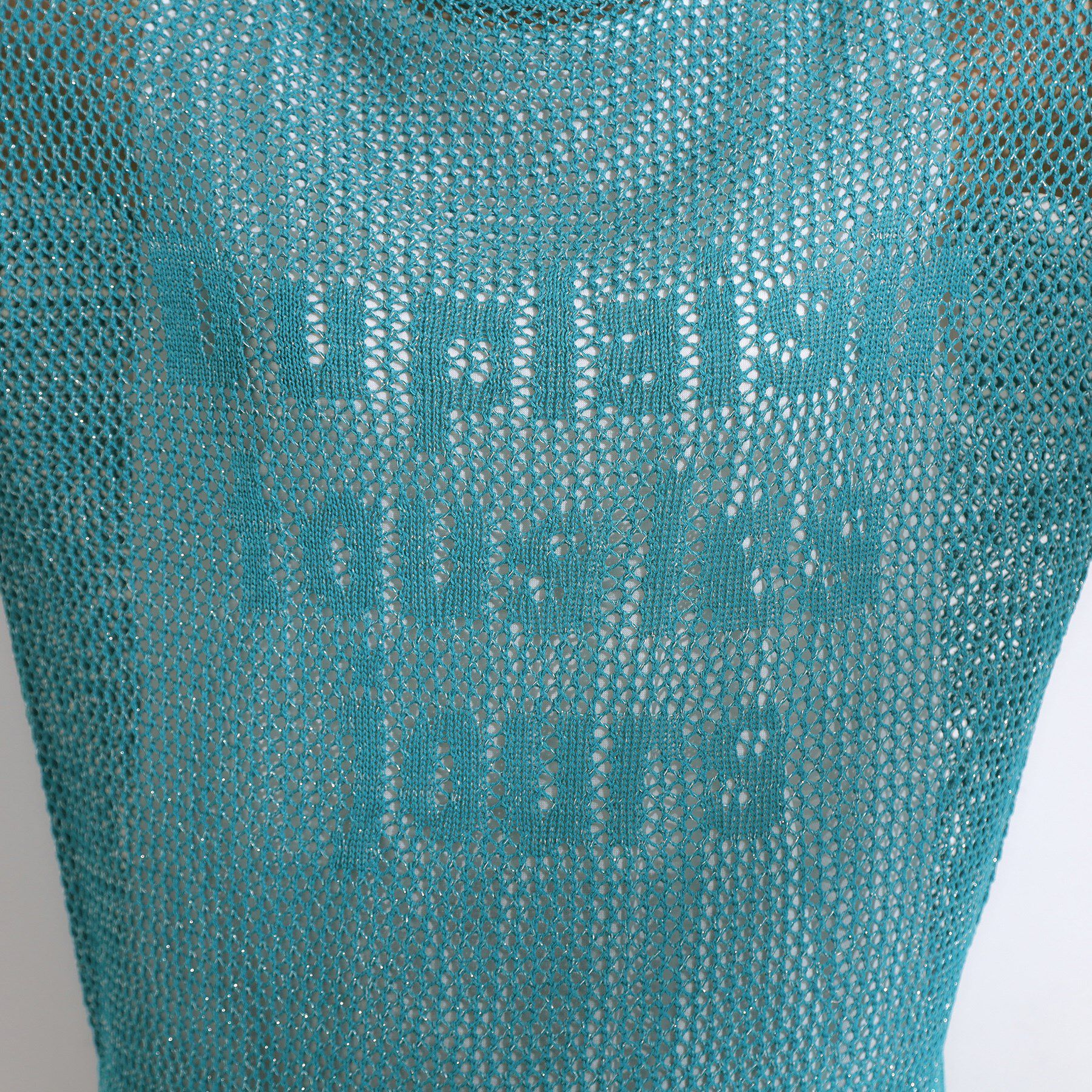 SHOO･LA･RUE「【2点セット/S-LL】キラリと光るラメがポイント メッシュロゴニット+タンクトップ」|その他|