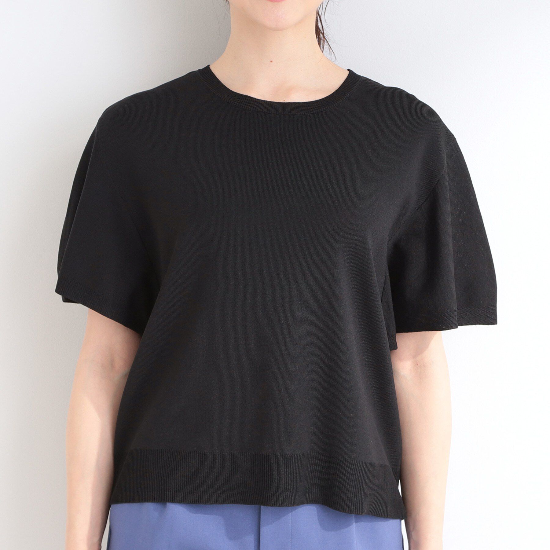 SHOO･LA･RUE「【S-LL】二の腕はカバーして魅せる フレアスリーブニット」|ニット・セーター|