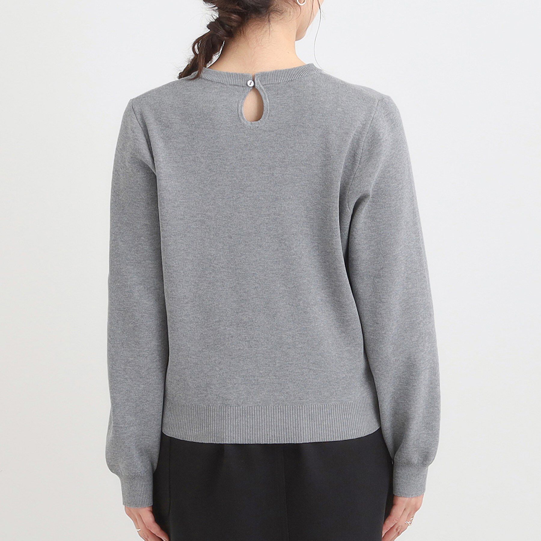 SHOO･LA･RUE「【襟取り外し可/S-LL】上品見え レース襟ニット」|ニット・セーター|