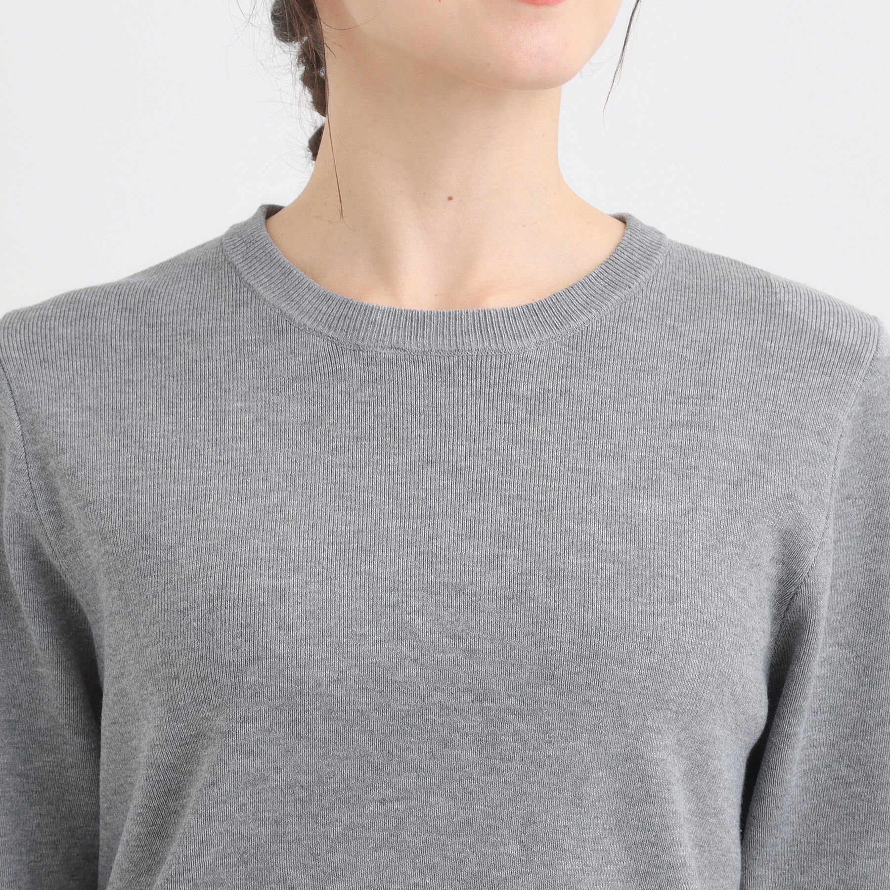 SHOO･LA･RUE「【襟取り外し可/S-LL】上品見え レース襟ニット」|ニット・セーター|