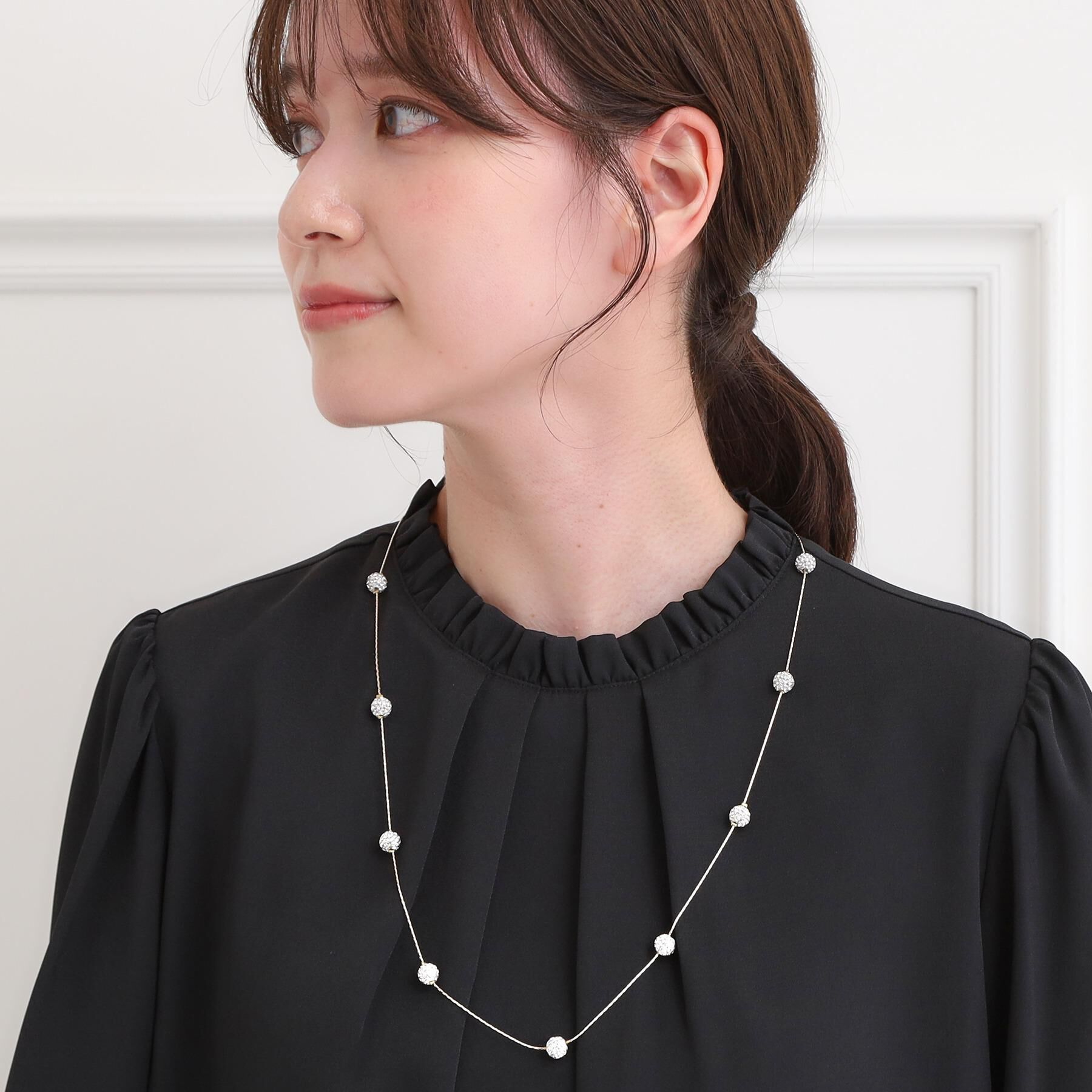 SHOO･LA･RUE「【セレモニー】とばしパヴェネックレス」|ネックレス|