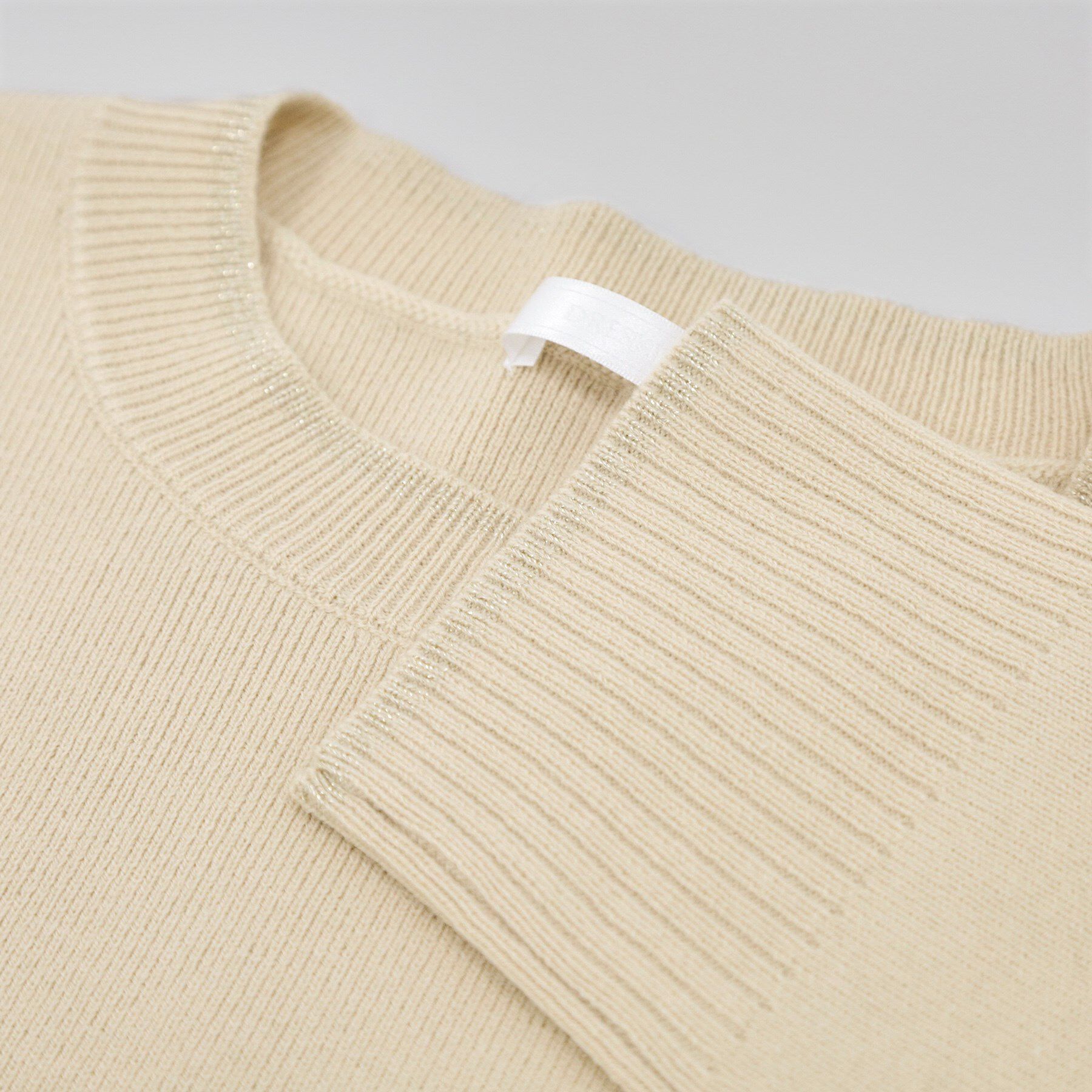 SHOO･LA･RUE「【洗濯機可/セットアップ可】さりげないラメ使いで差をつける クルーネックニット」|ニット・セーター|