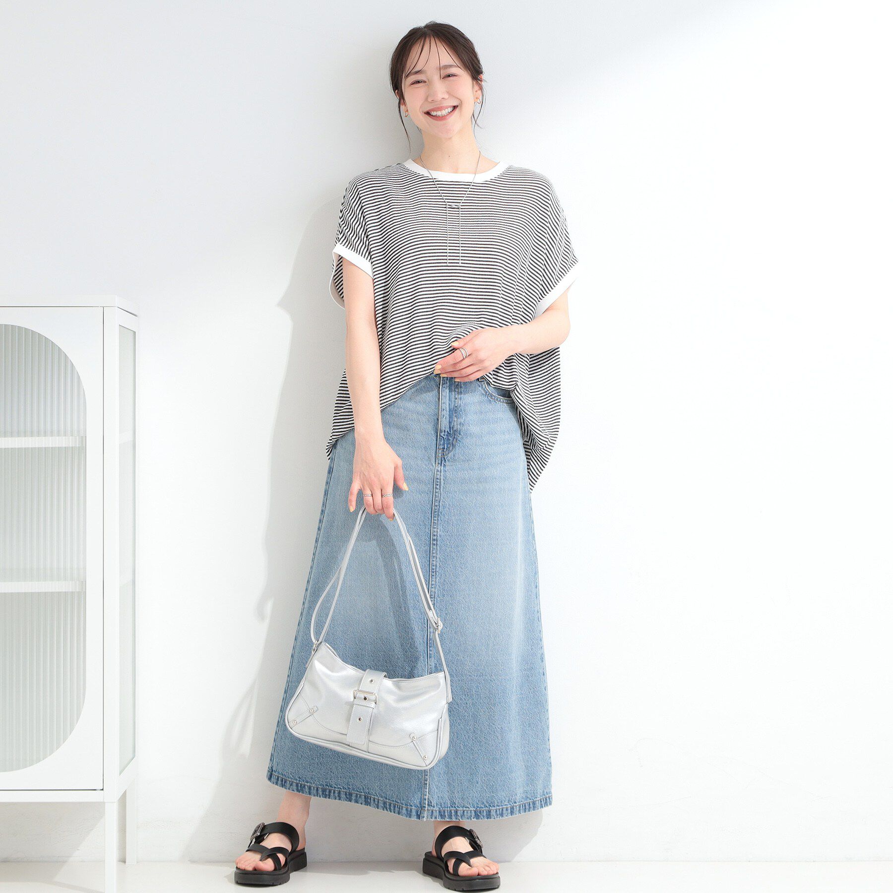 SHOO･LA･RUE「【洗濯機可】ぽこぽこさらさら アソートTシャツ」|Tシャツ・カットソー|