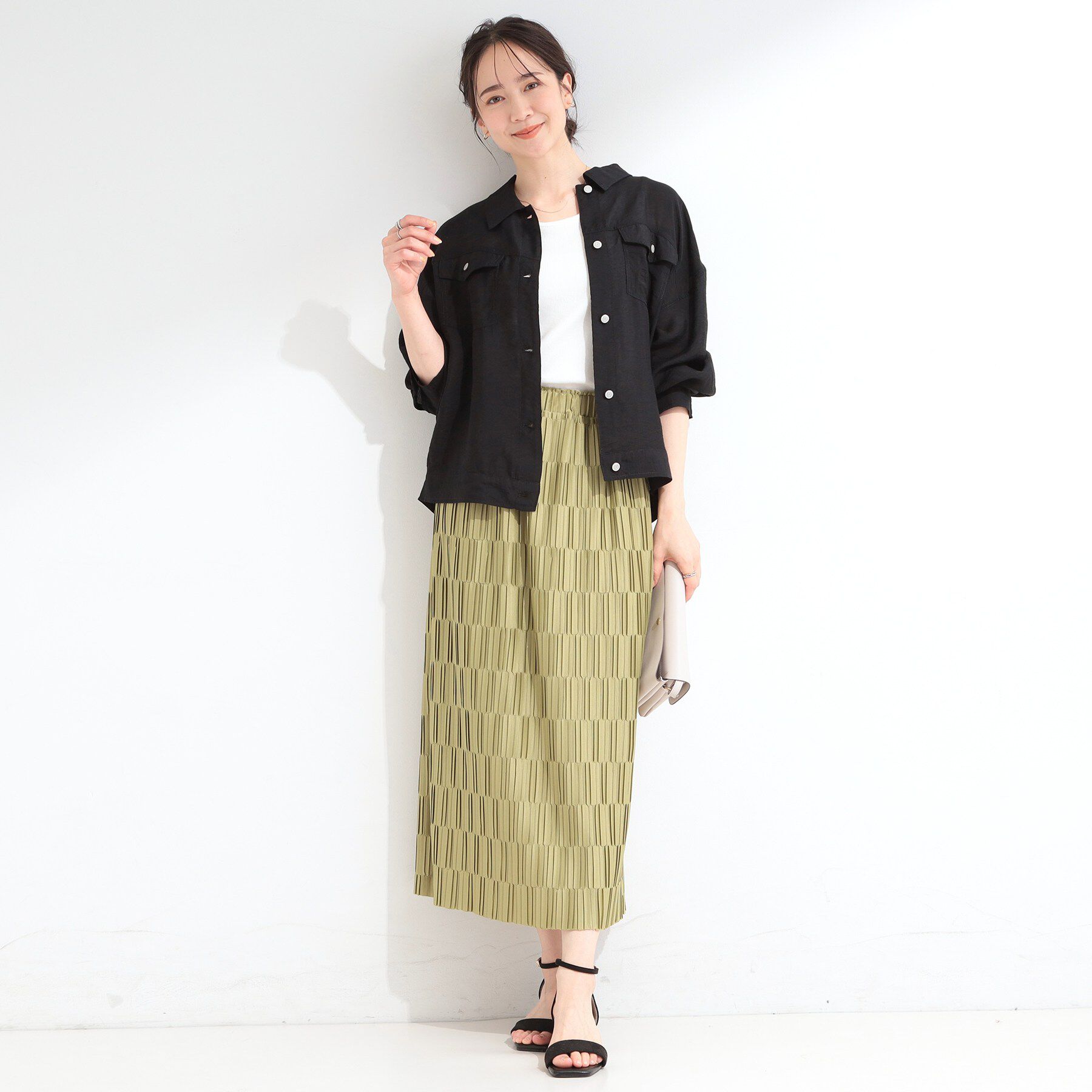 SHOO･LA･RUE「Gジャン風シアーシャツジャケット」|ブルゾン・スタジャン|