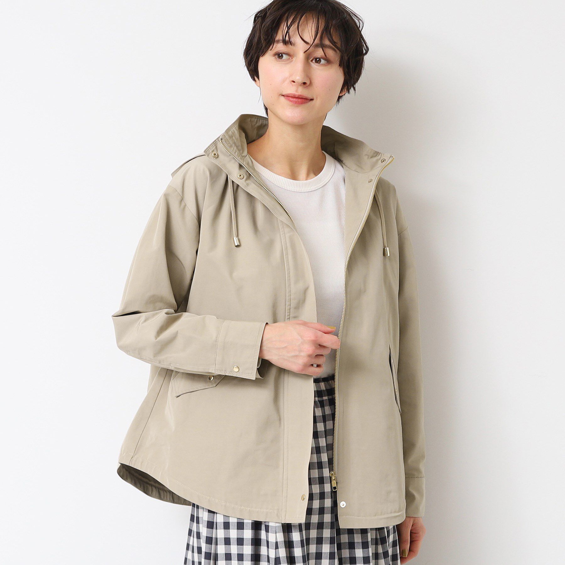Dessin「【撥水・洗える】2WAYマウンテンパーカ（S～L）」|ブルゾン・スタジャン|ベージュ(052)