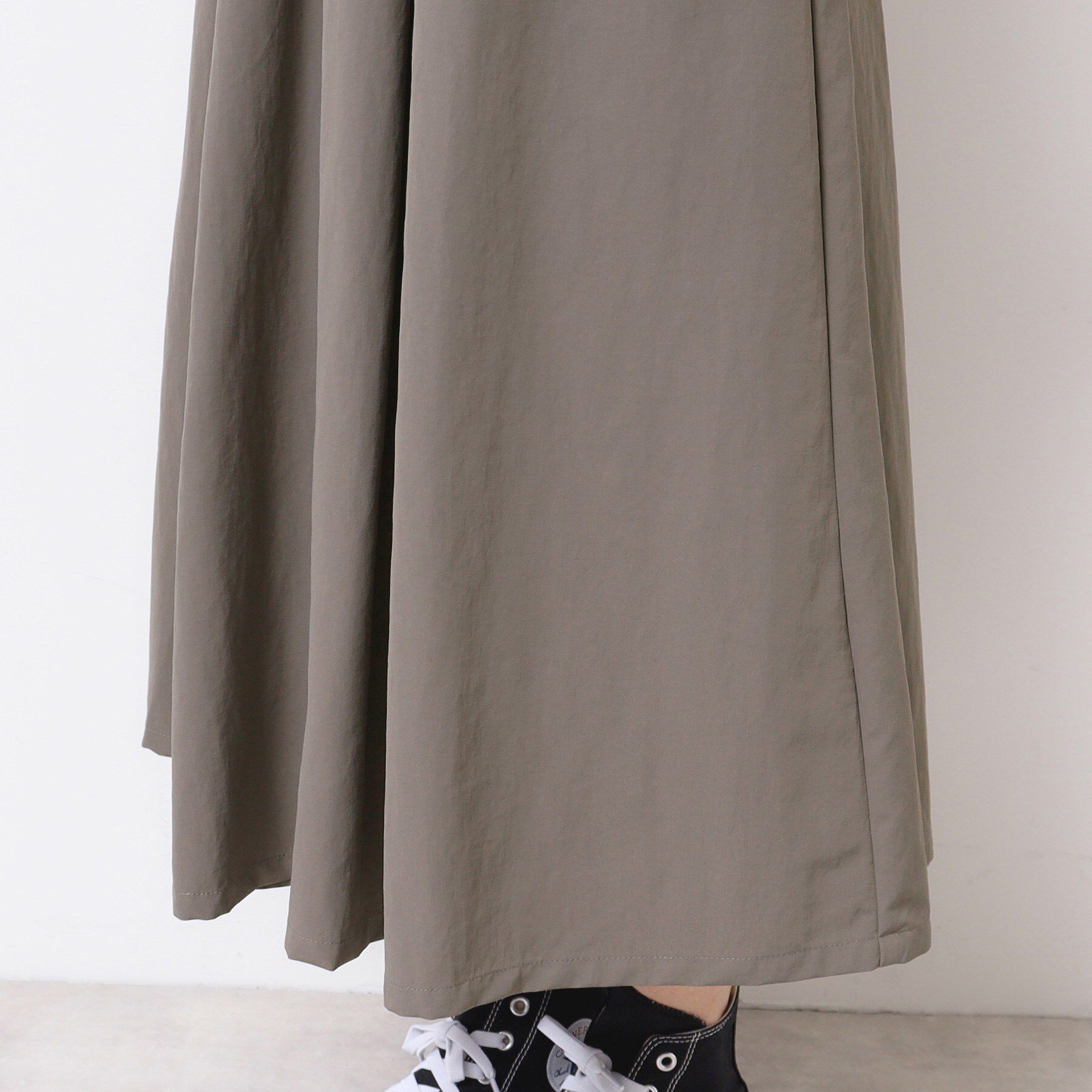 Dessin「【ウエストゴム・洗える】ナイロンフレアスカート」|スカート|