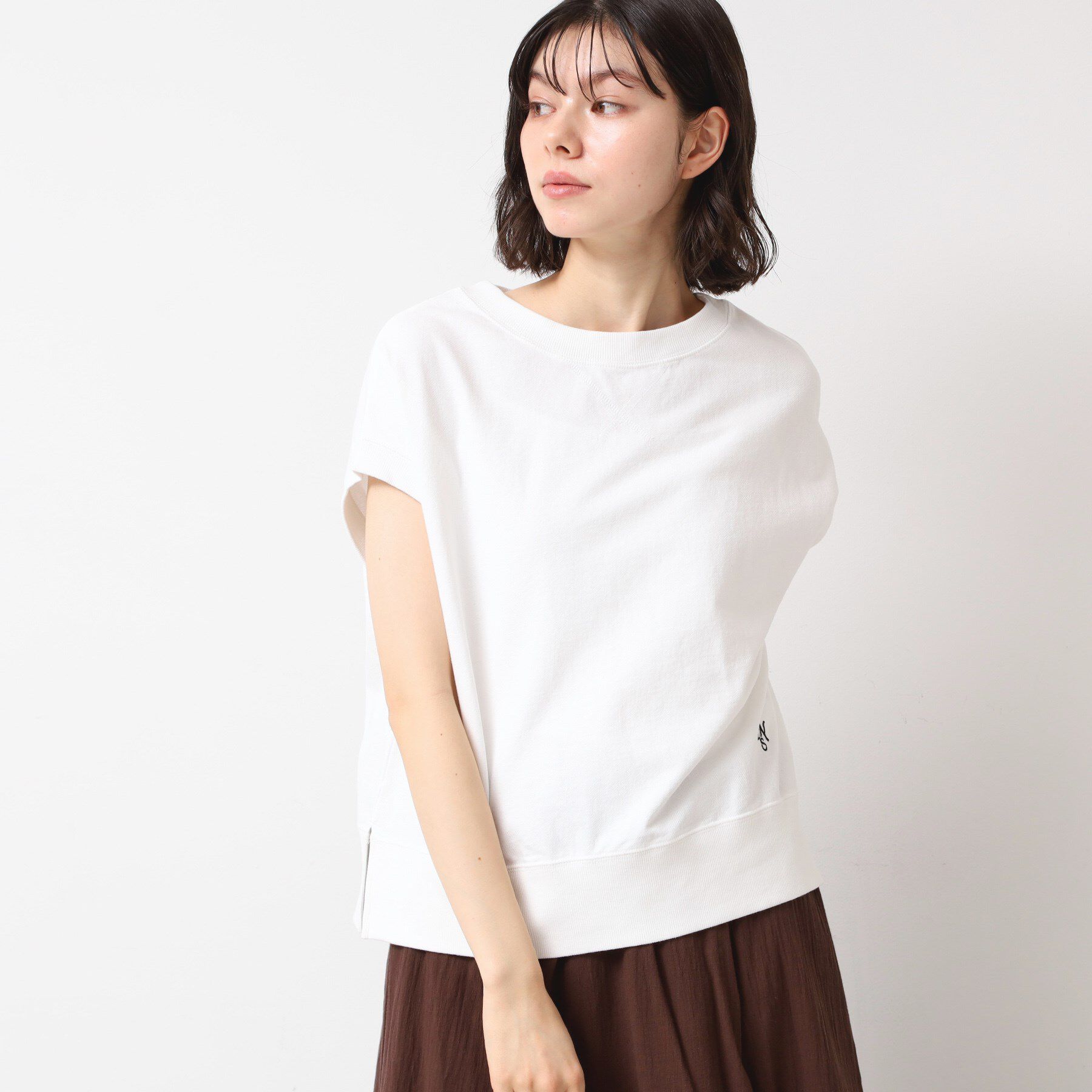 Dessin「【洗える】フレンチスリーブリブ付きカットソー（S～L）」|Tシャツ・カットソー|