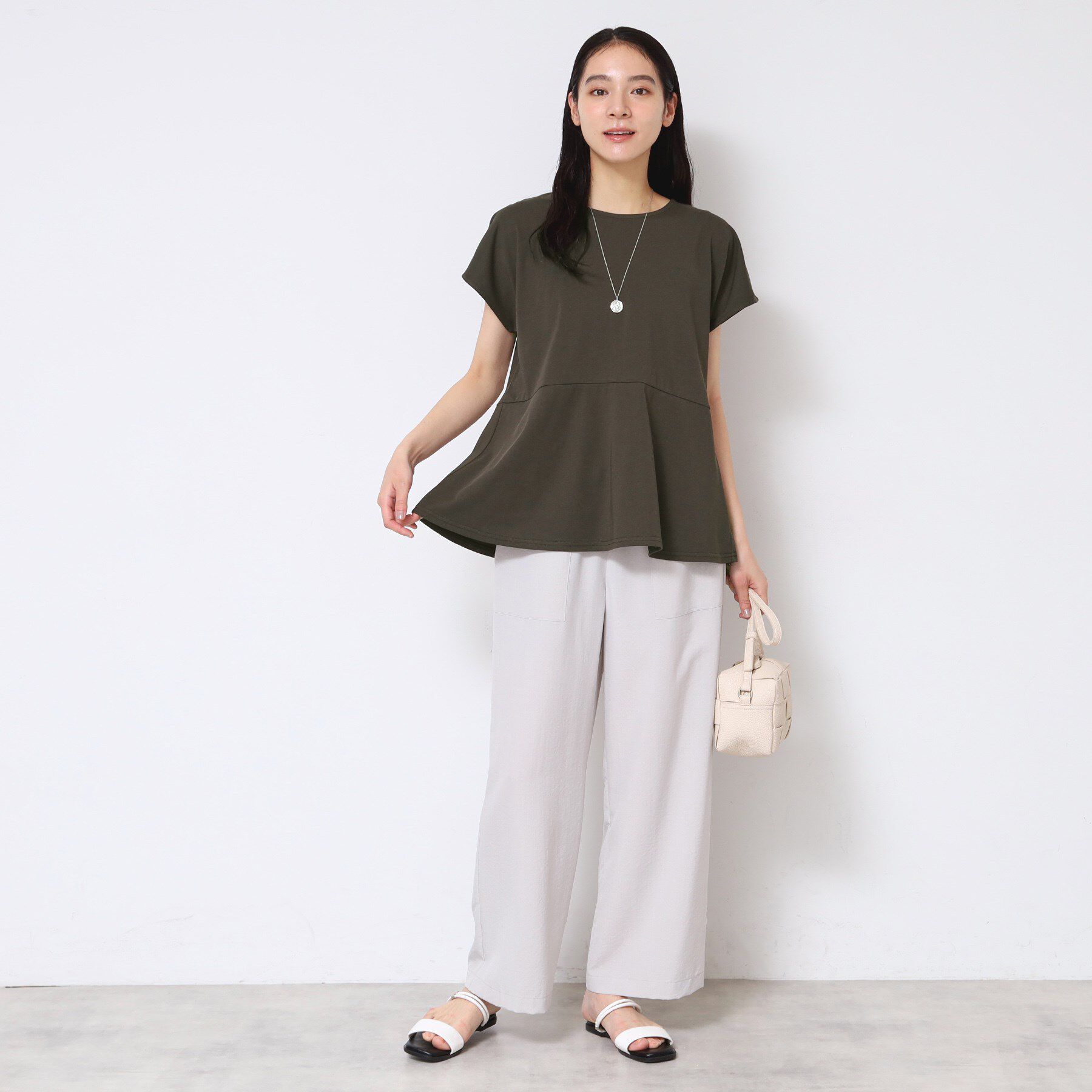 Dessin「◆【洗える】ペプラムチュニックカットソー（XS～L）」|Tシャツ・カットソー|