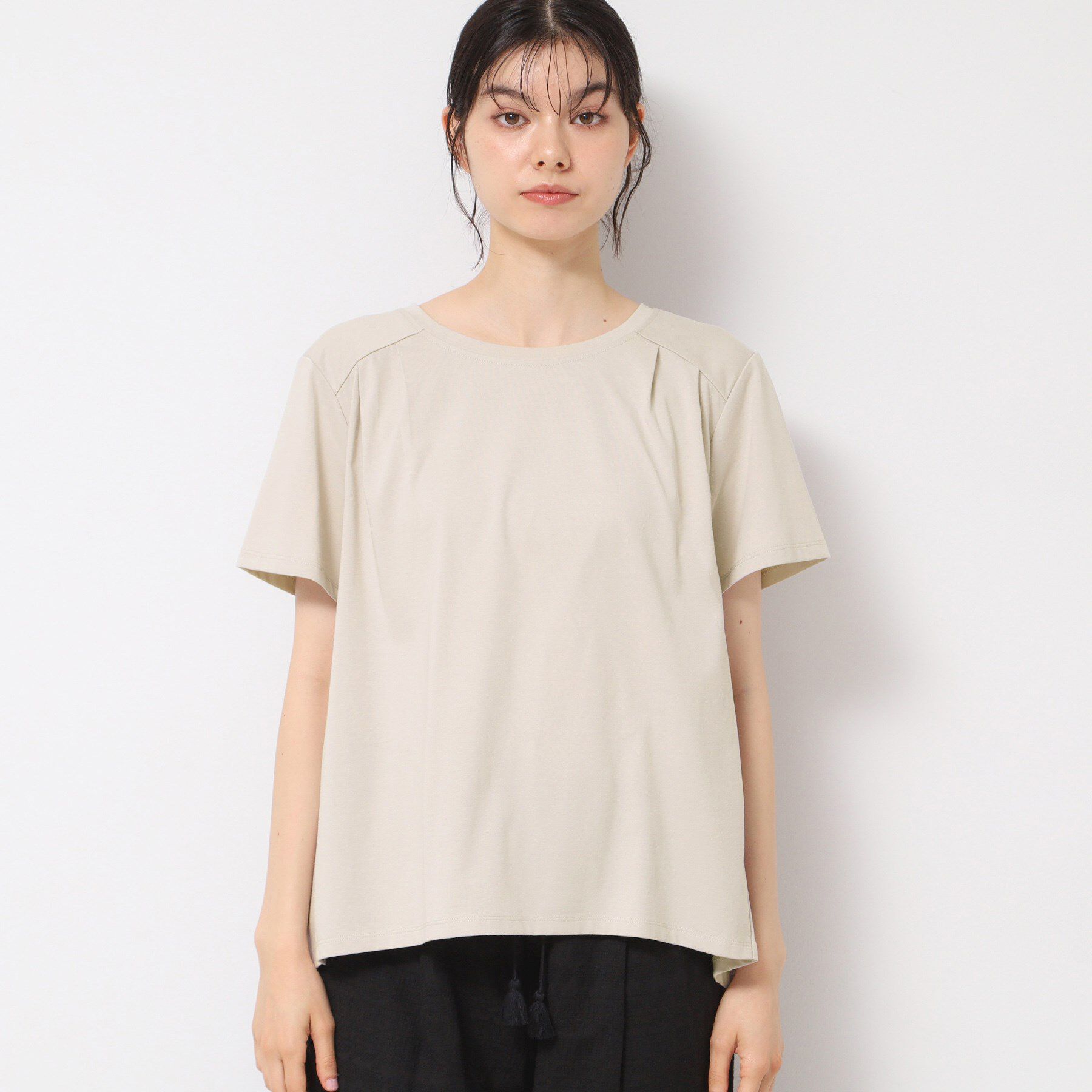 Dessin「【洗える】バックプリーツデザインカットソー」|Tシャツ・カットソー|