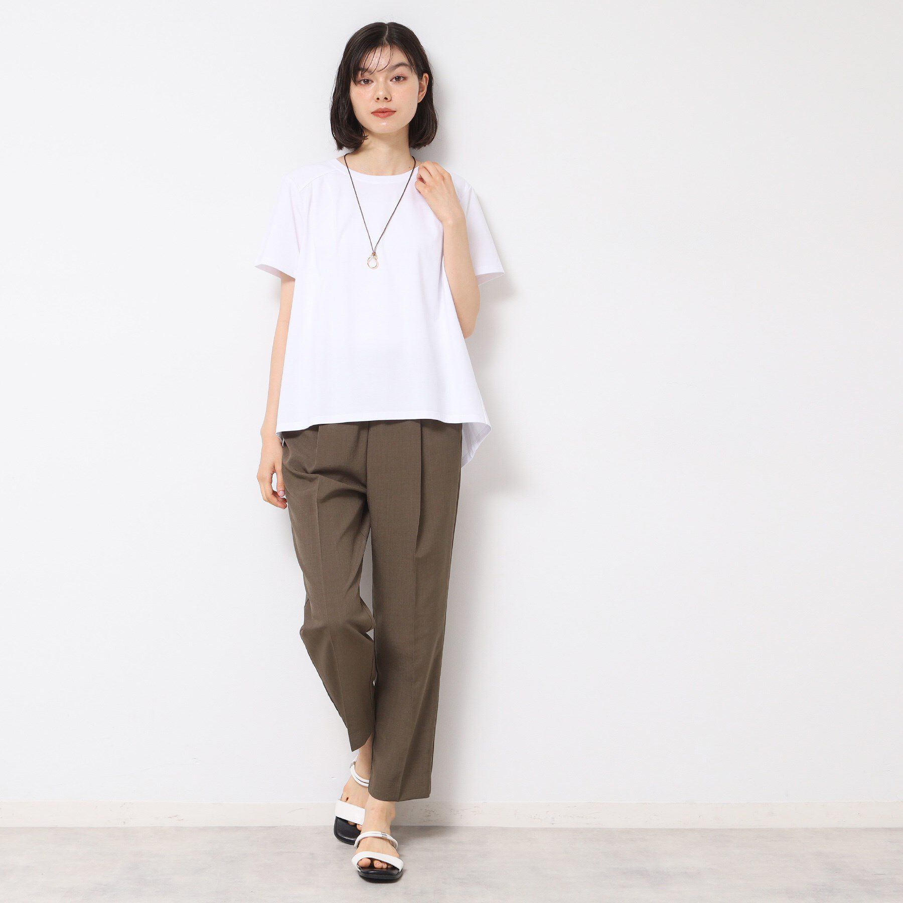 Dessin「【洗える】バックプリーツデザインカットソー」|Tシャツ・カットソー|