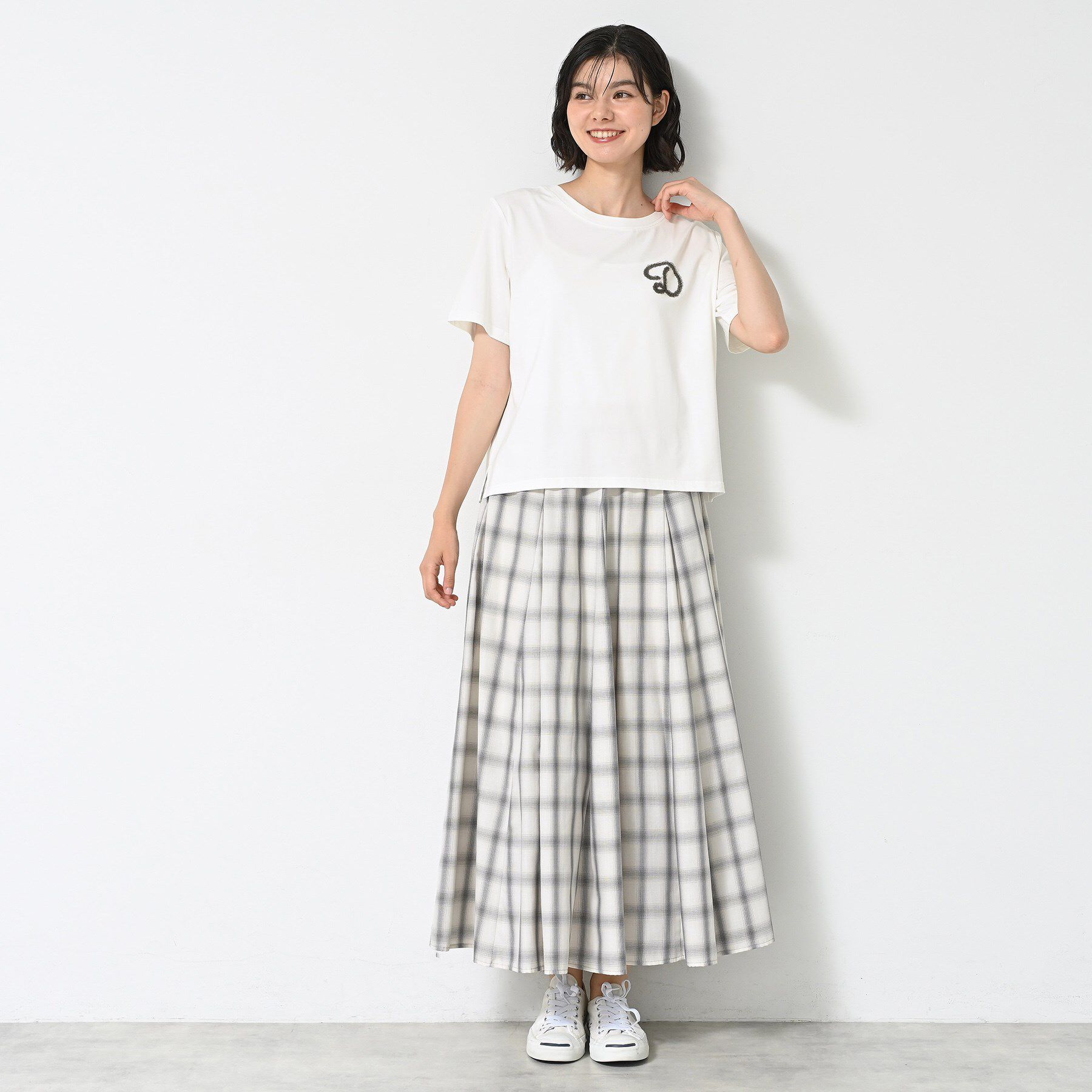 Dessin「【洗える】チュール刺繍Tシャツ」|Tシャツ・カットソー|