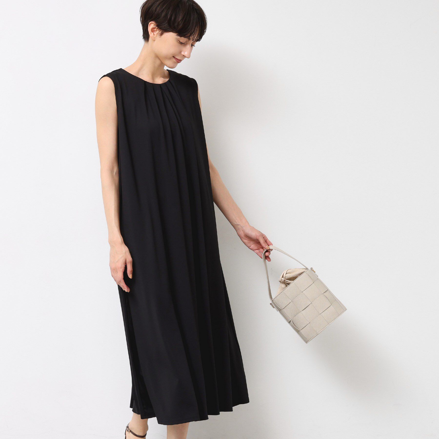 Dessin「【接触冷感】スムースポンチワンピース」|ワンピース|