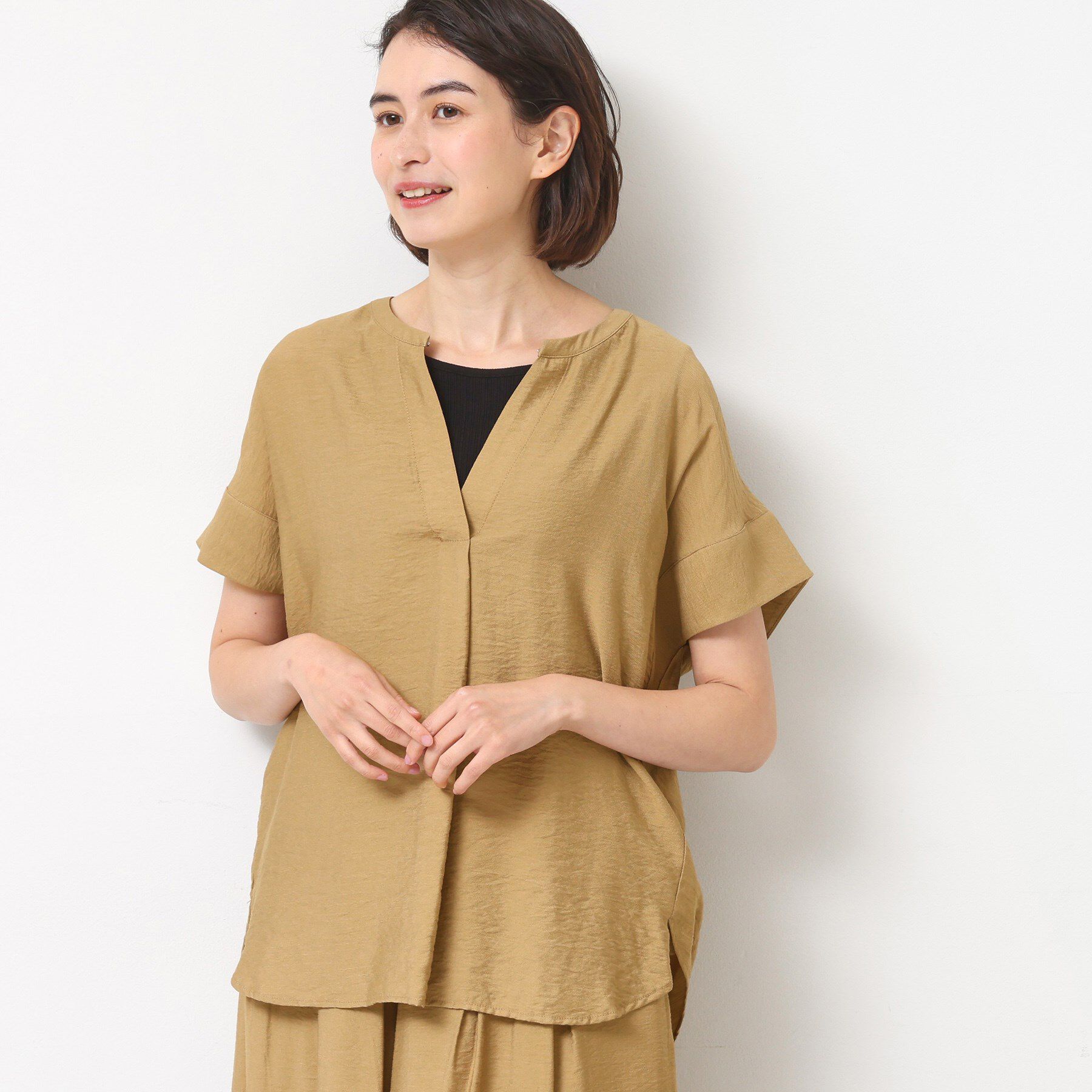 Dessin「【セットアップ可】2WAYネックスキッパーブラウス」|シャツ・ブラウス|