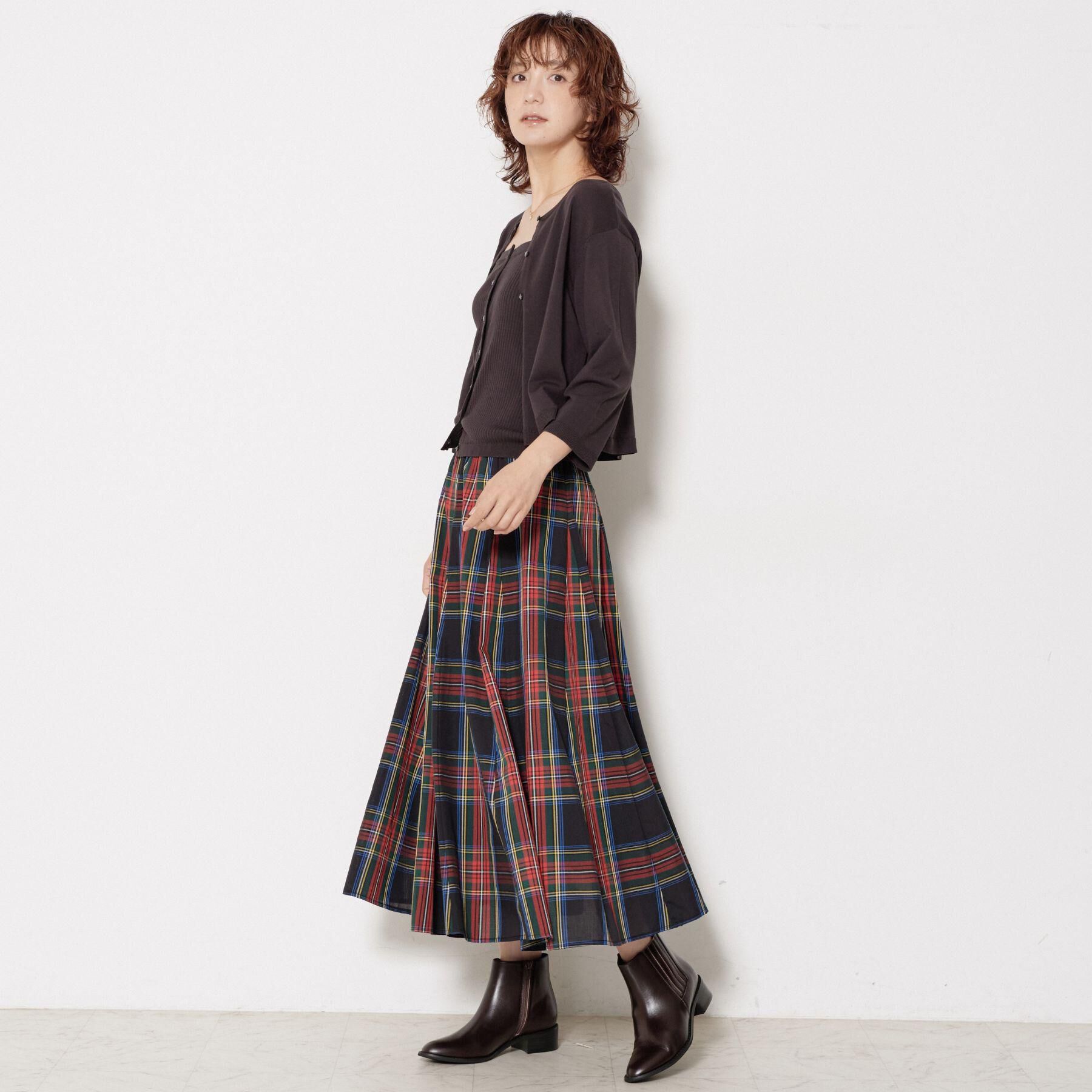 Dessin「【ウエストゴム/洗える】映えチェック柄スカート（XS~L）」|スカート|