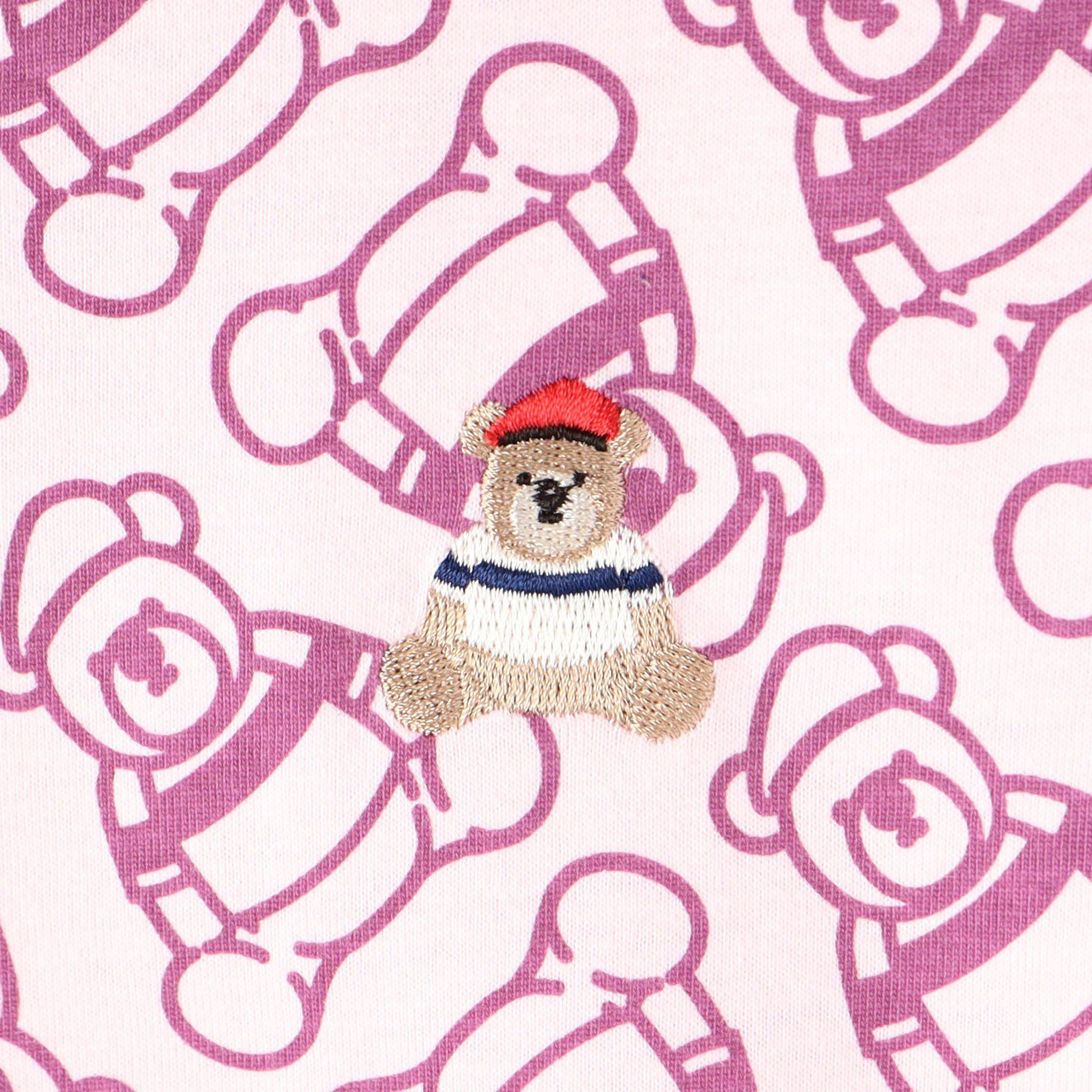 Dessin「【洗える・リンクコーデ】Deddy刺繍入り オーガニックコットンTシャツ」|Tシャツ・カットソー|