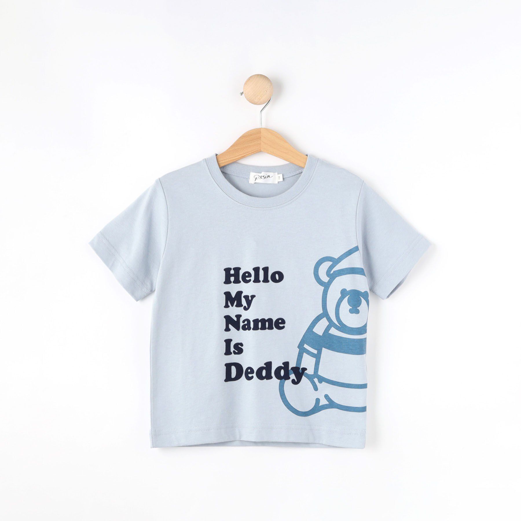 Dessin「【洗える】Deddyロゴ入り オーガニックコットンTシャツ」|Tシャツ・カットソー|サックスブルー(09