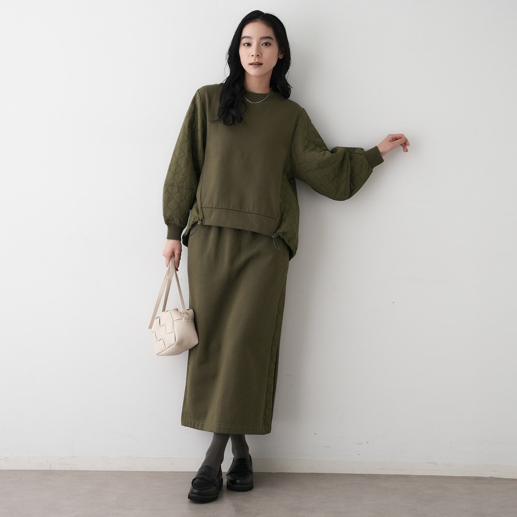 Dessin「【セットアップ可/洗える】裏毛キルトトップス」|Tシャツ・カットソー|