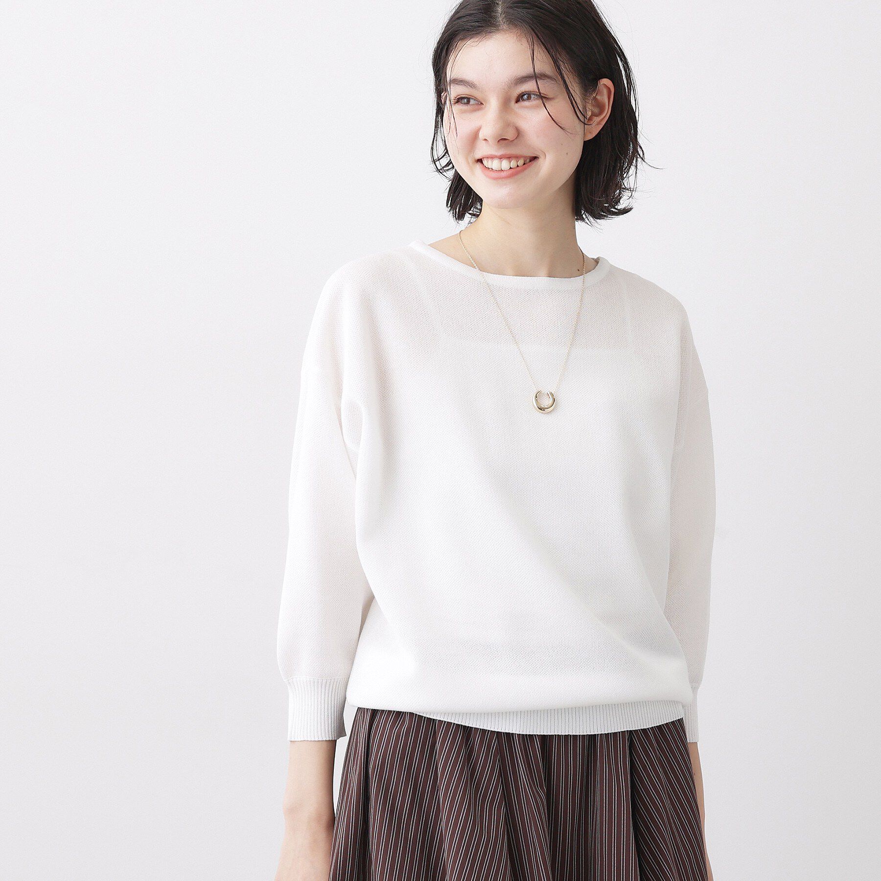 Dessin「【洗える】シアーリラックスニット」|ニット・セーター|