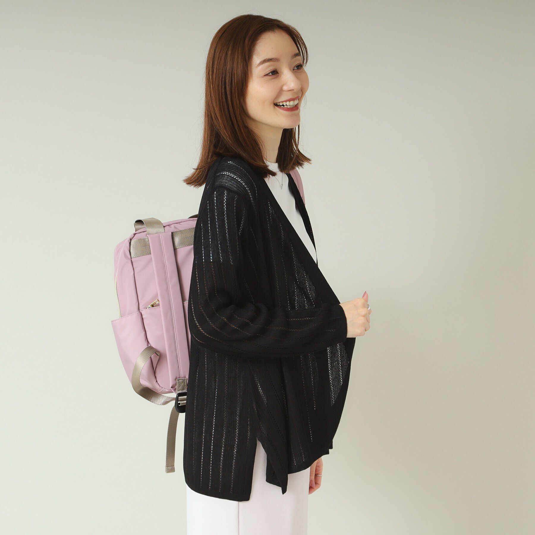 ITS&rsquo;DEMO「【手洗い可】透かし編み着流しカーデ」|カーディガン|