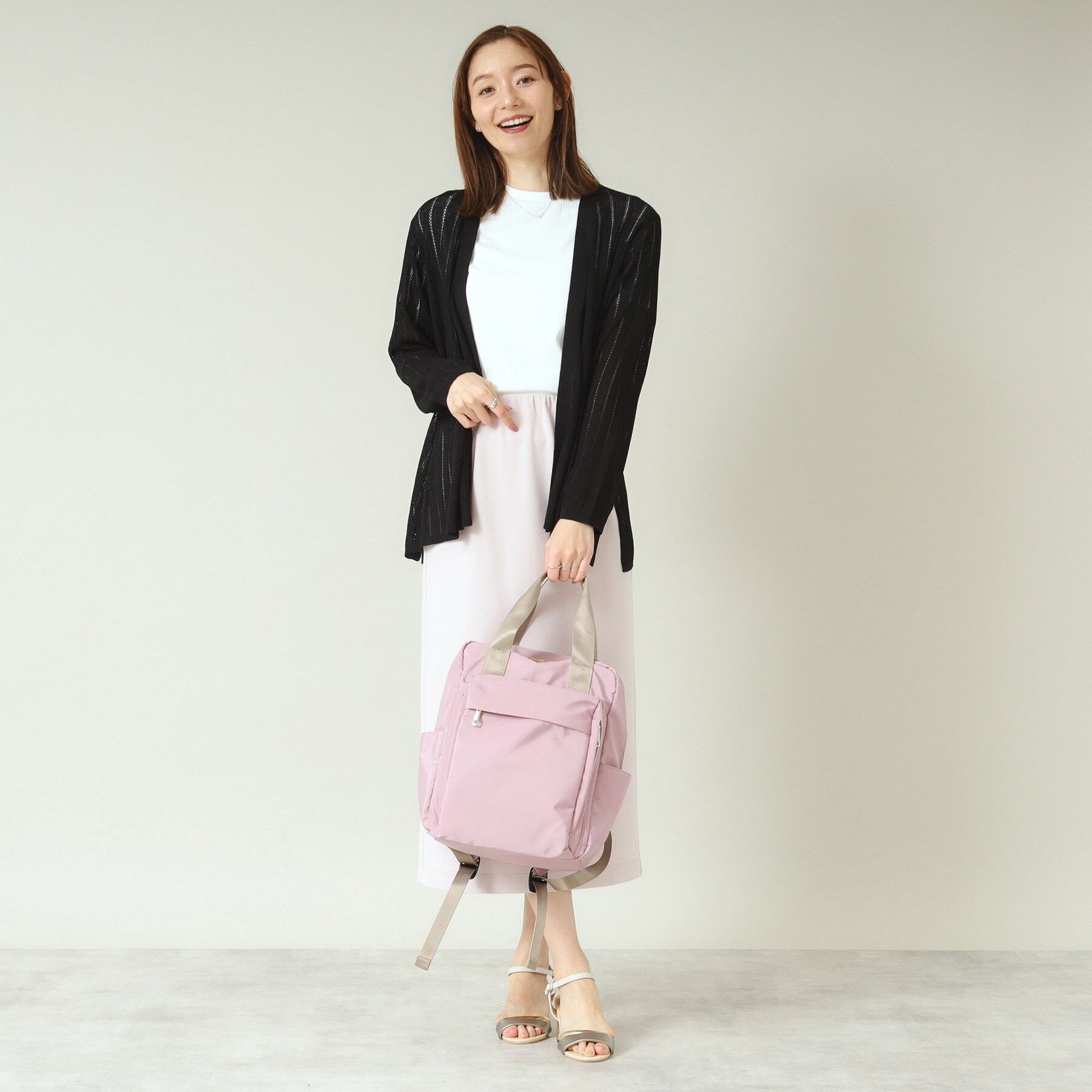 ITS&rsquo;DEMO「【手洗い可】透かし編み着流しカーデ」|カーディガン|