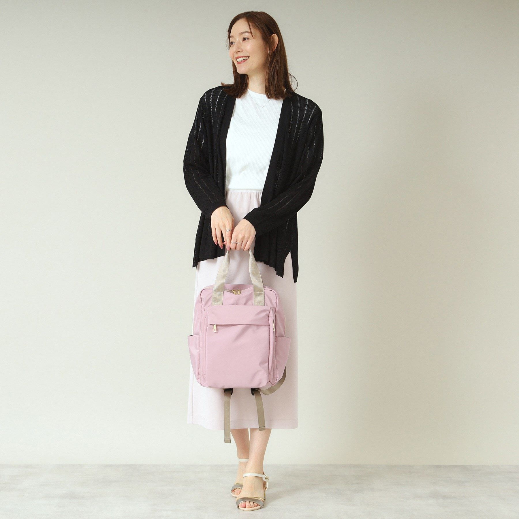 ITS&rsquo;DEMO「【手洗い可】透かし編み着流しカーデ」|カーディガン|